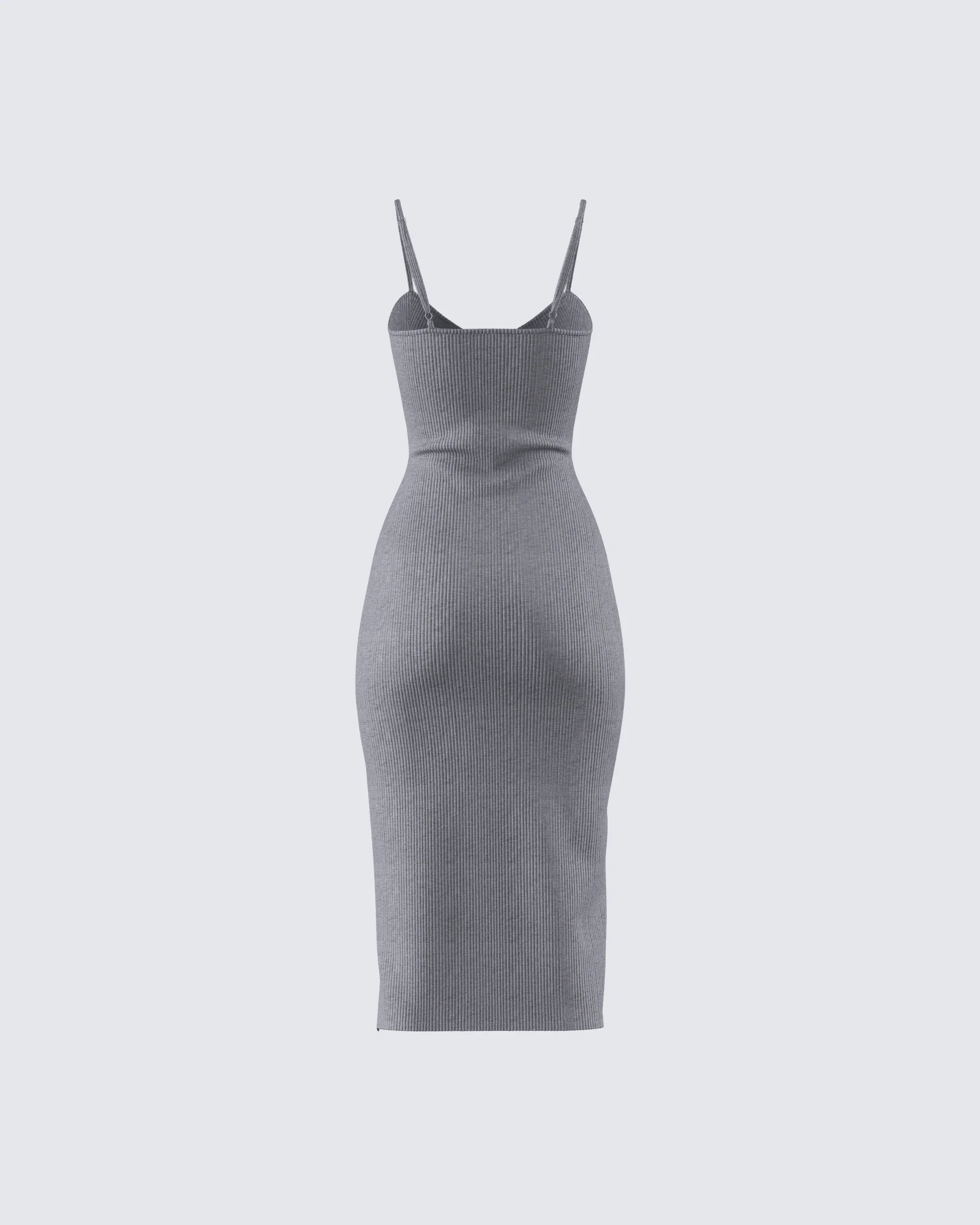 Ilana Grey Rib Sweater Dress - Image 3