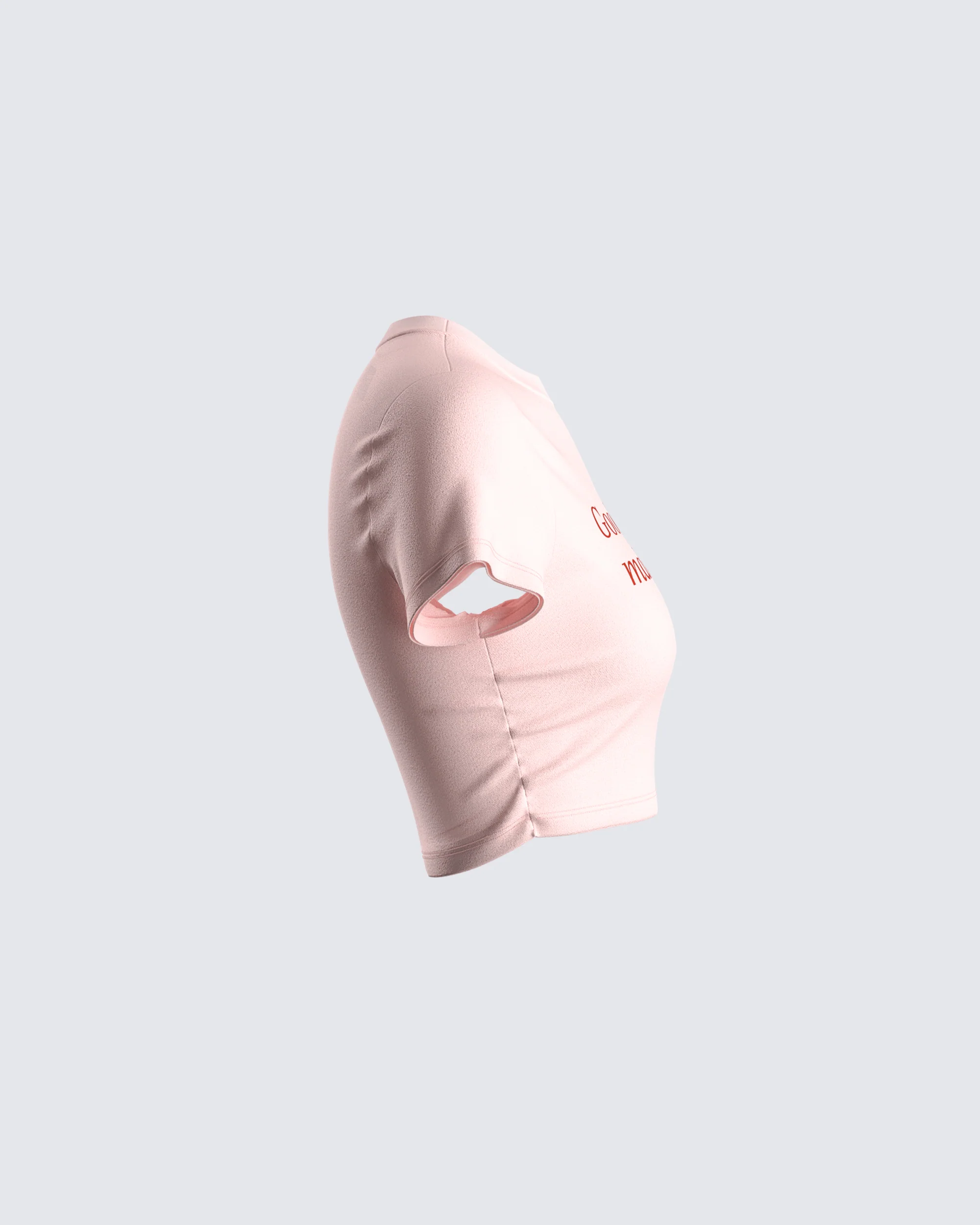 Imaan Pink Jersey Graphic Top - Image 2