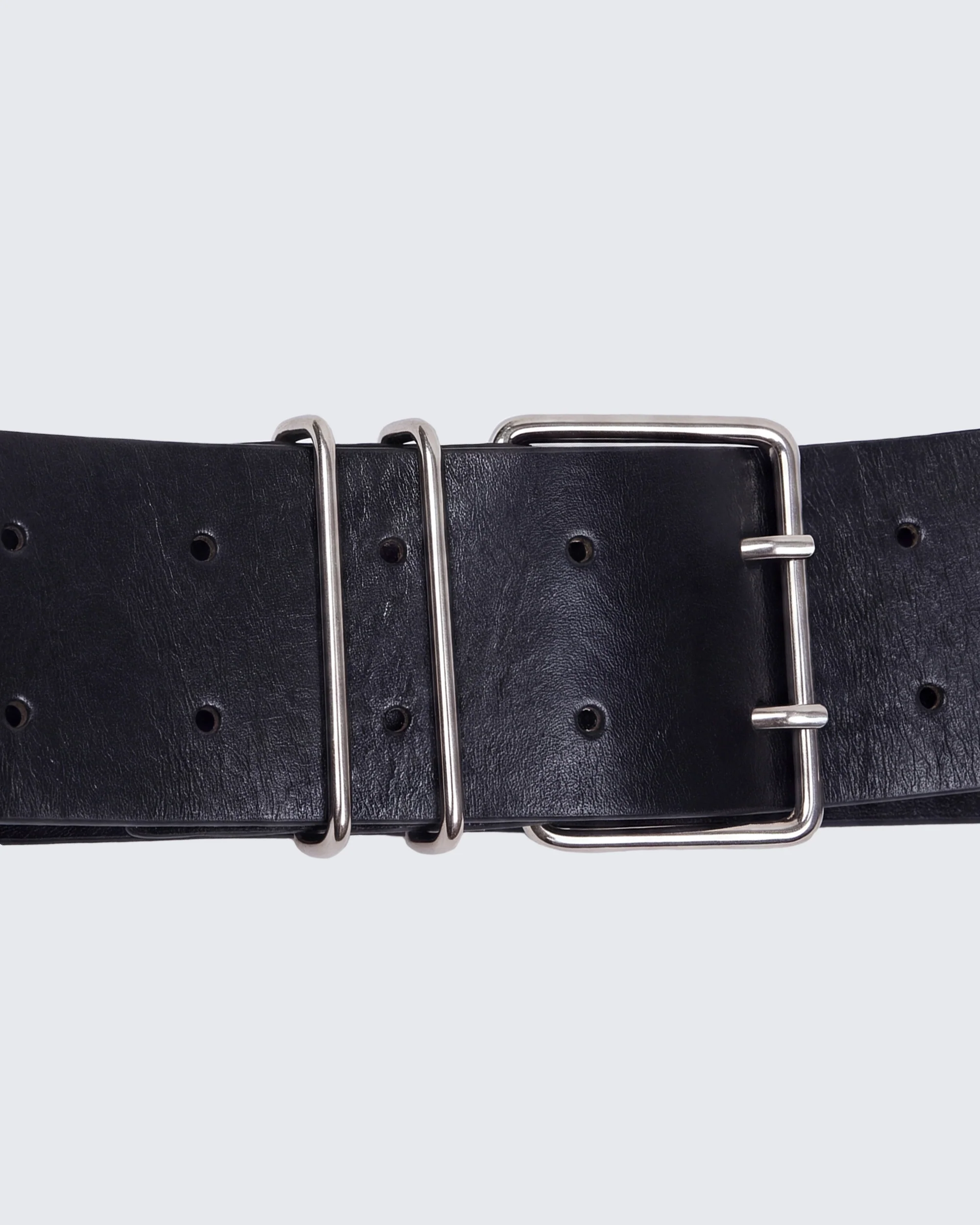 Imelda Black Vegan Leather Belt - Image 5