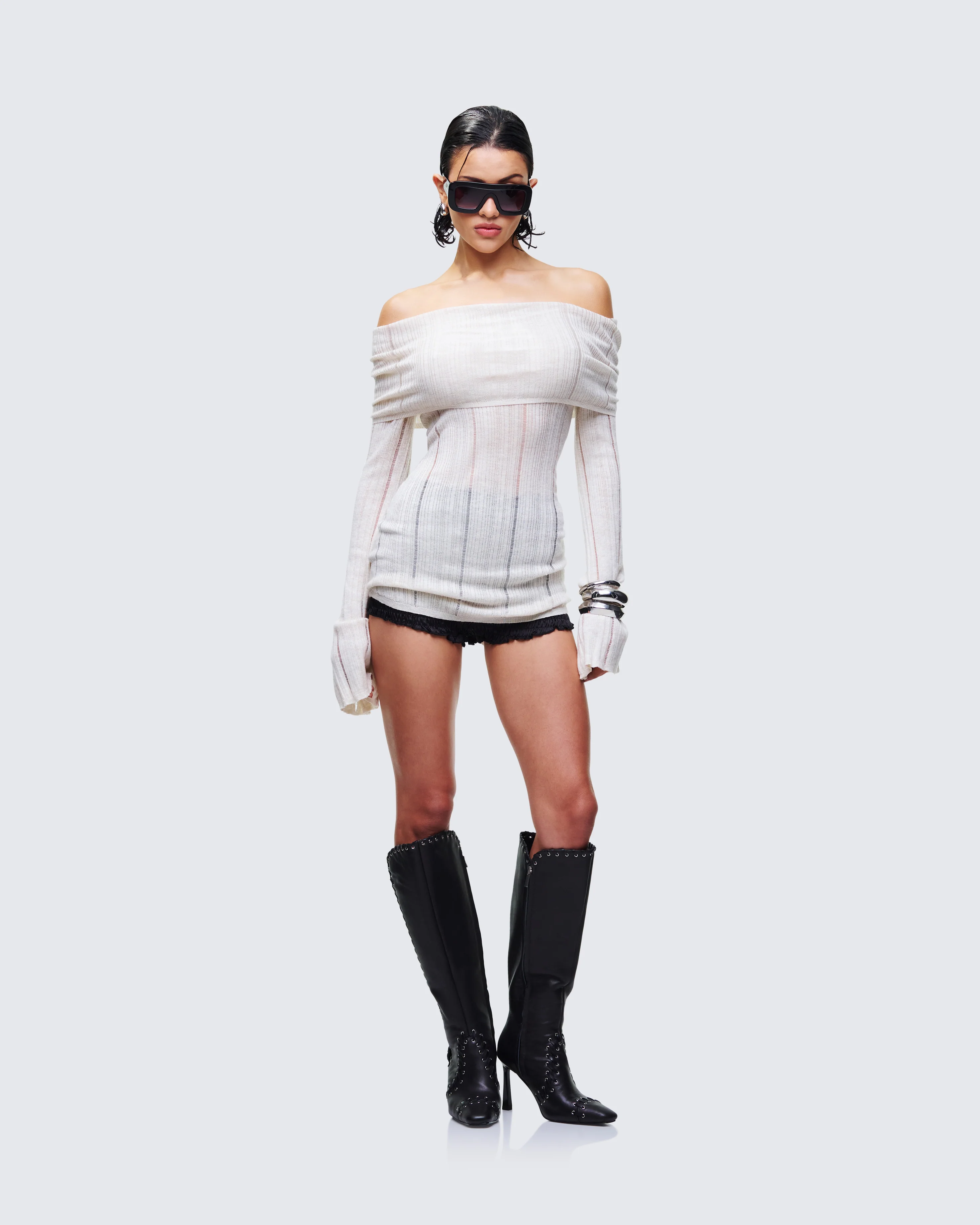Imelda Ivory Off Shoulder Top - Image 5