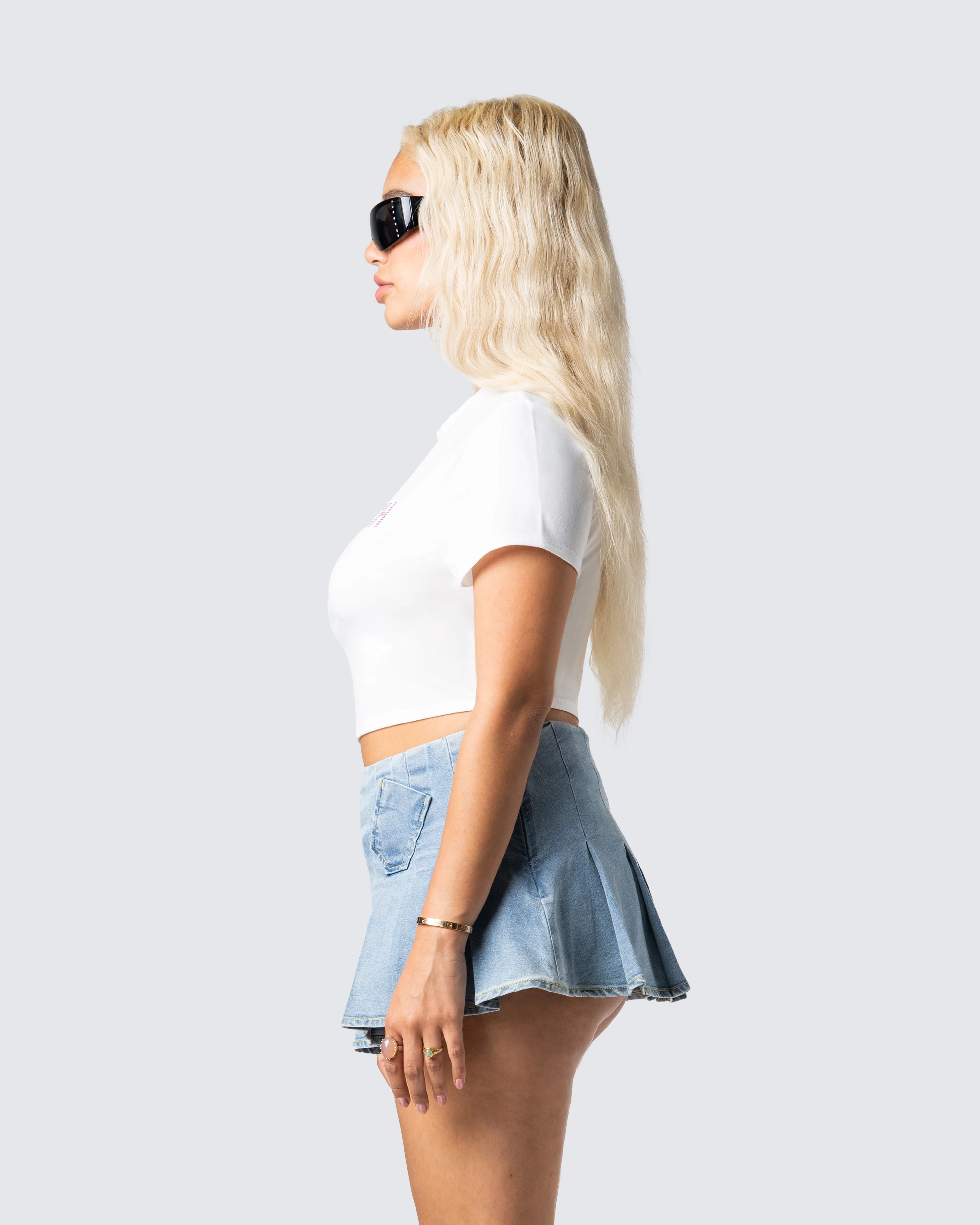Imogene White Jersey Graphic Top - Image 5