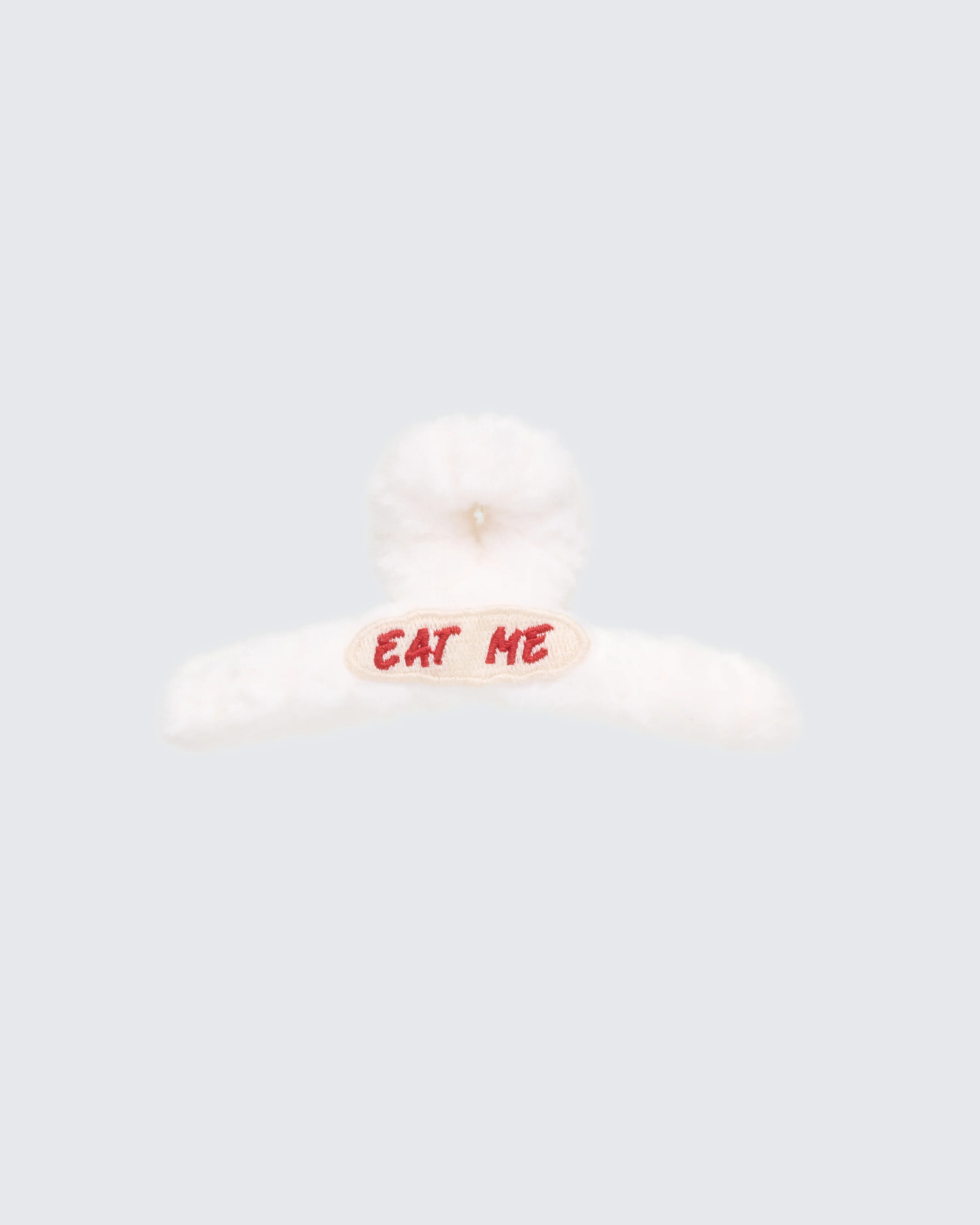 Inez White EAT ME Fluffy Hair Clip - Image 2
