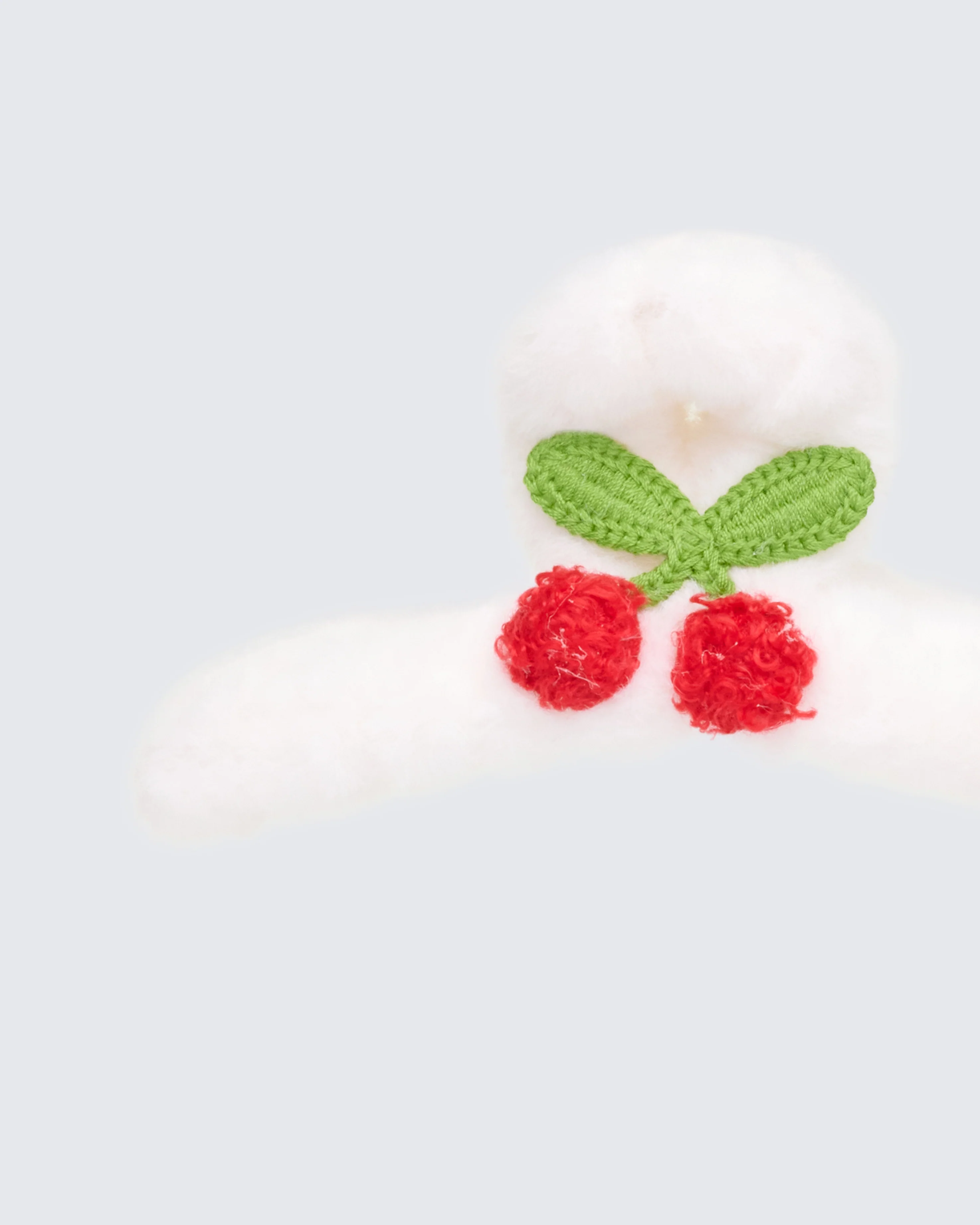 Inez White EAT ME Fluffy Hair Clip - Image 3