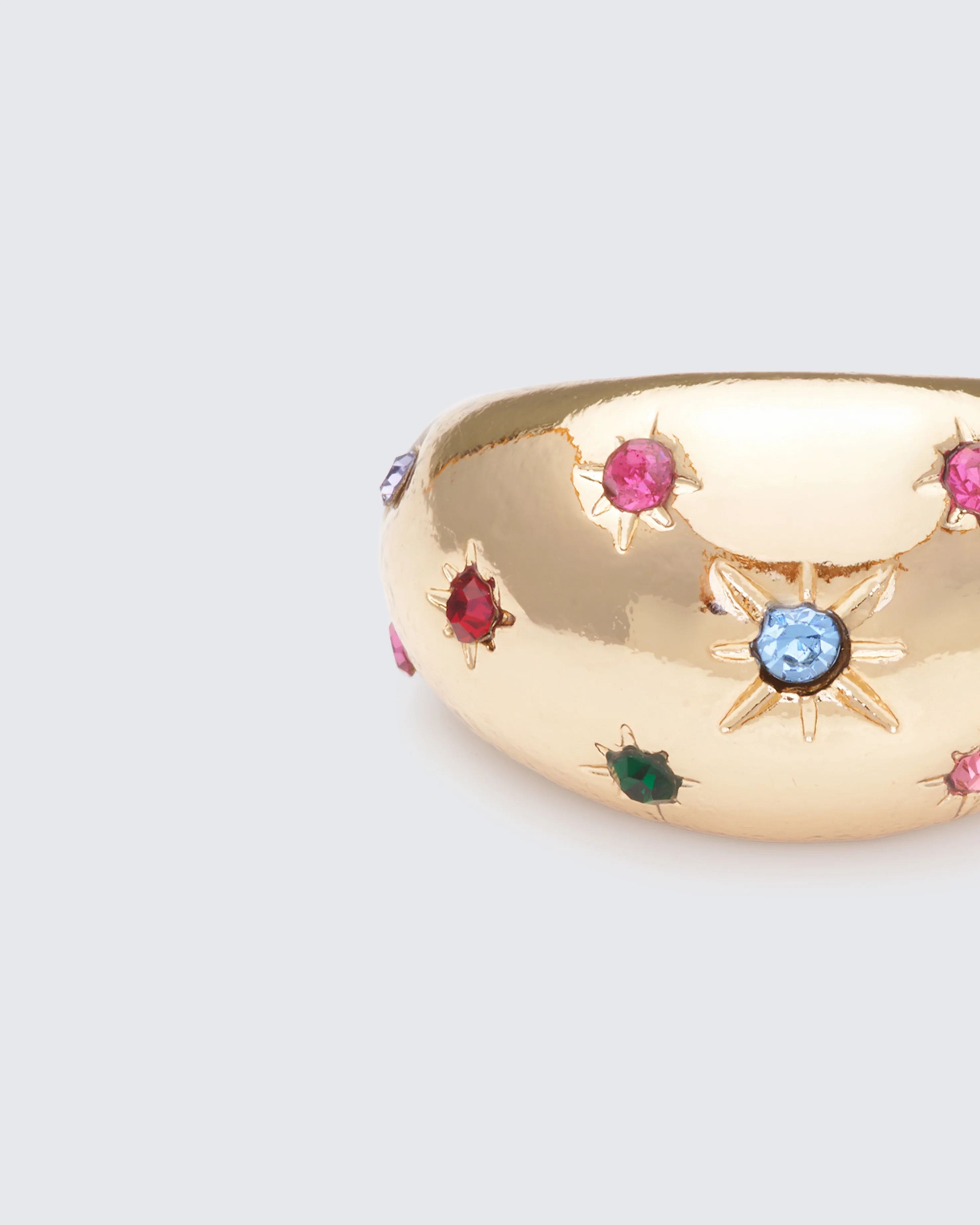 Iselin Gold Star Studded Ring - Image 3