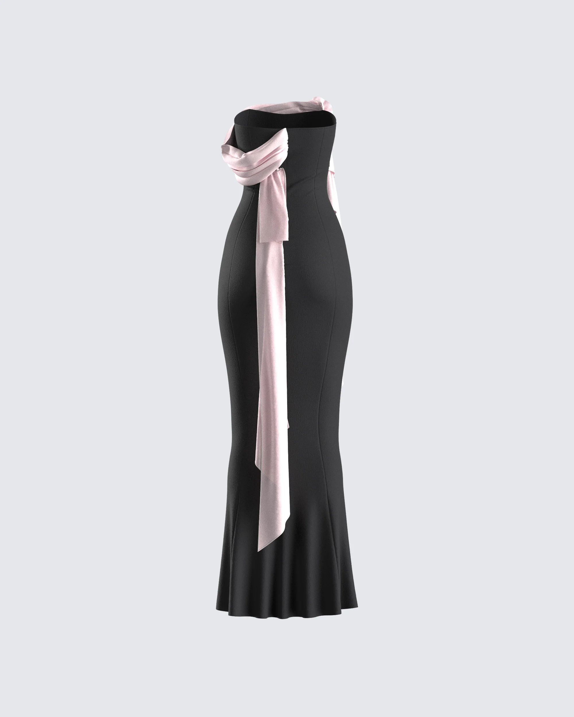Ishita Black Draped Maxi Dress - Image 3