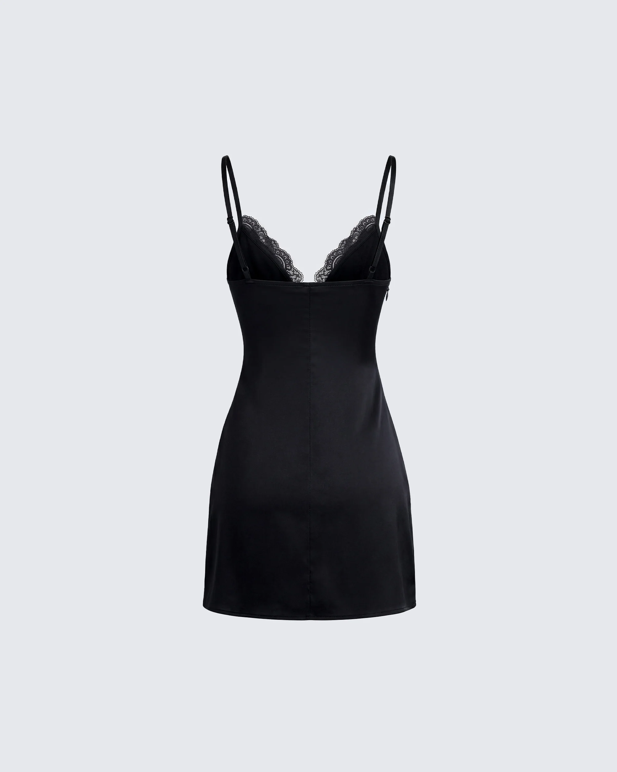 Ivy Black Lace Trim Mini Dress - Image 6