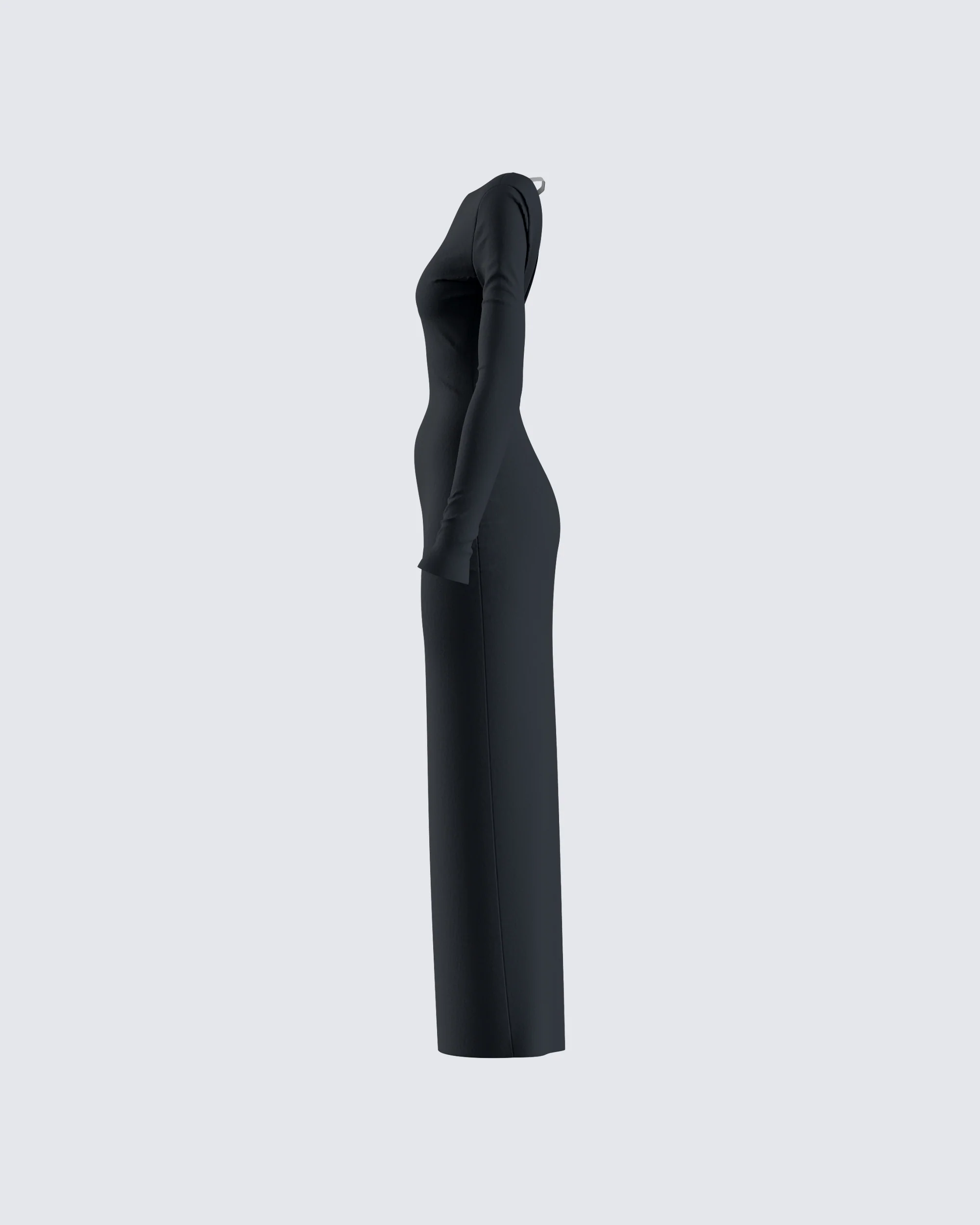 Izel Black Backless Maxi Dress - Image 2