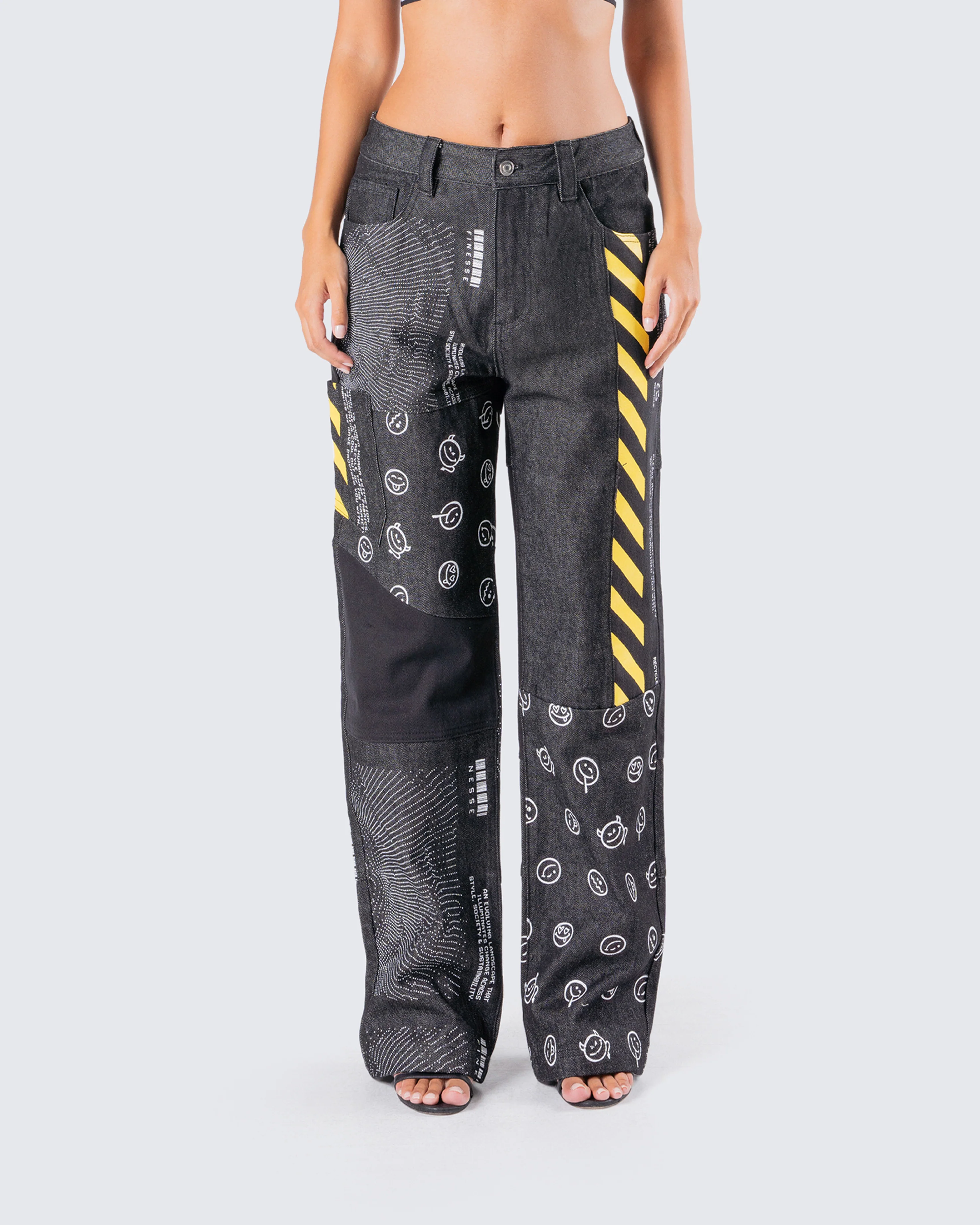 Jacko Printed Patchwork Pants - Image 4