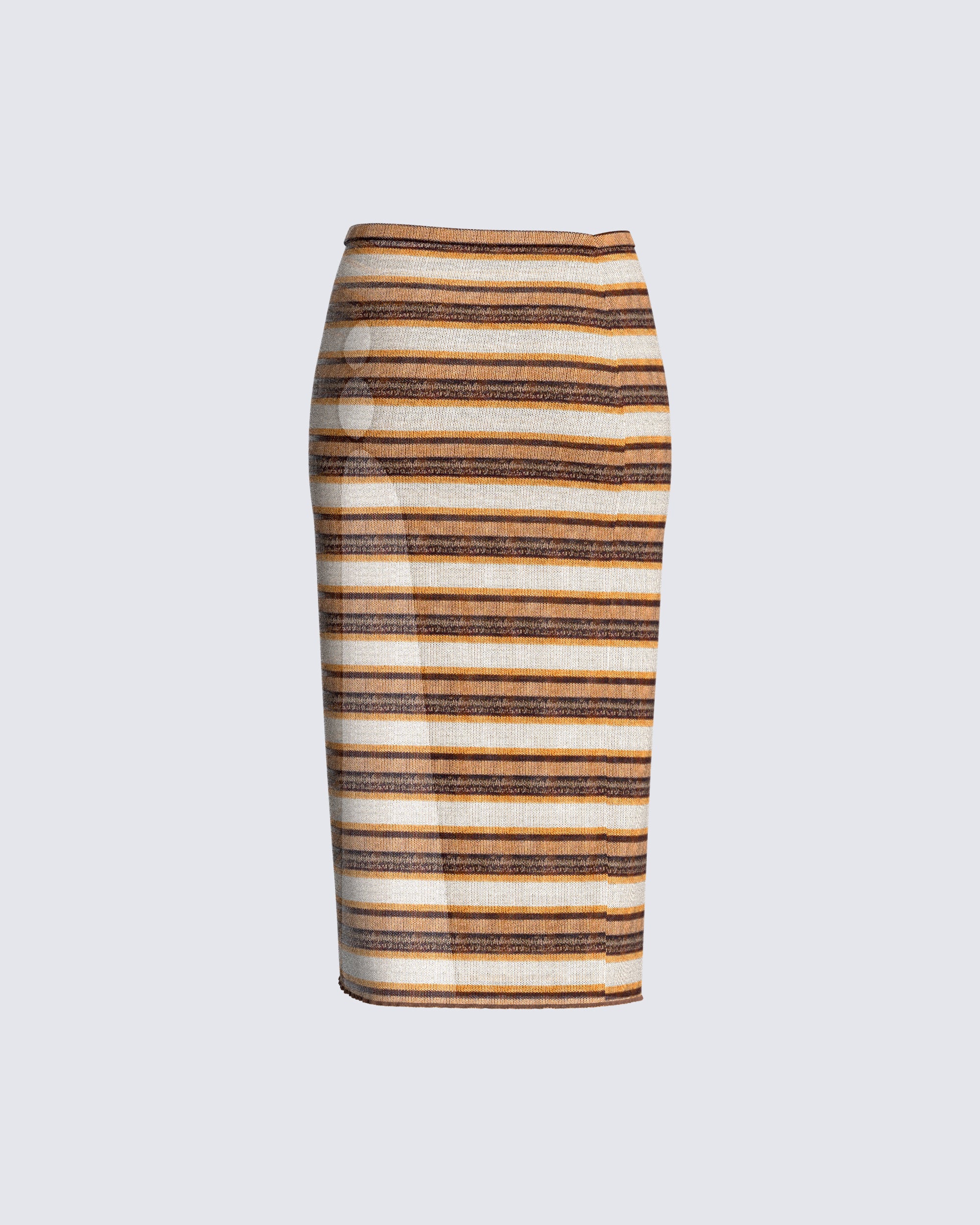 Jade Multi Stripe Sweater Skirt - Image 3
