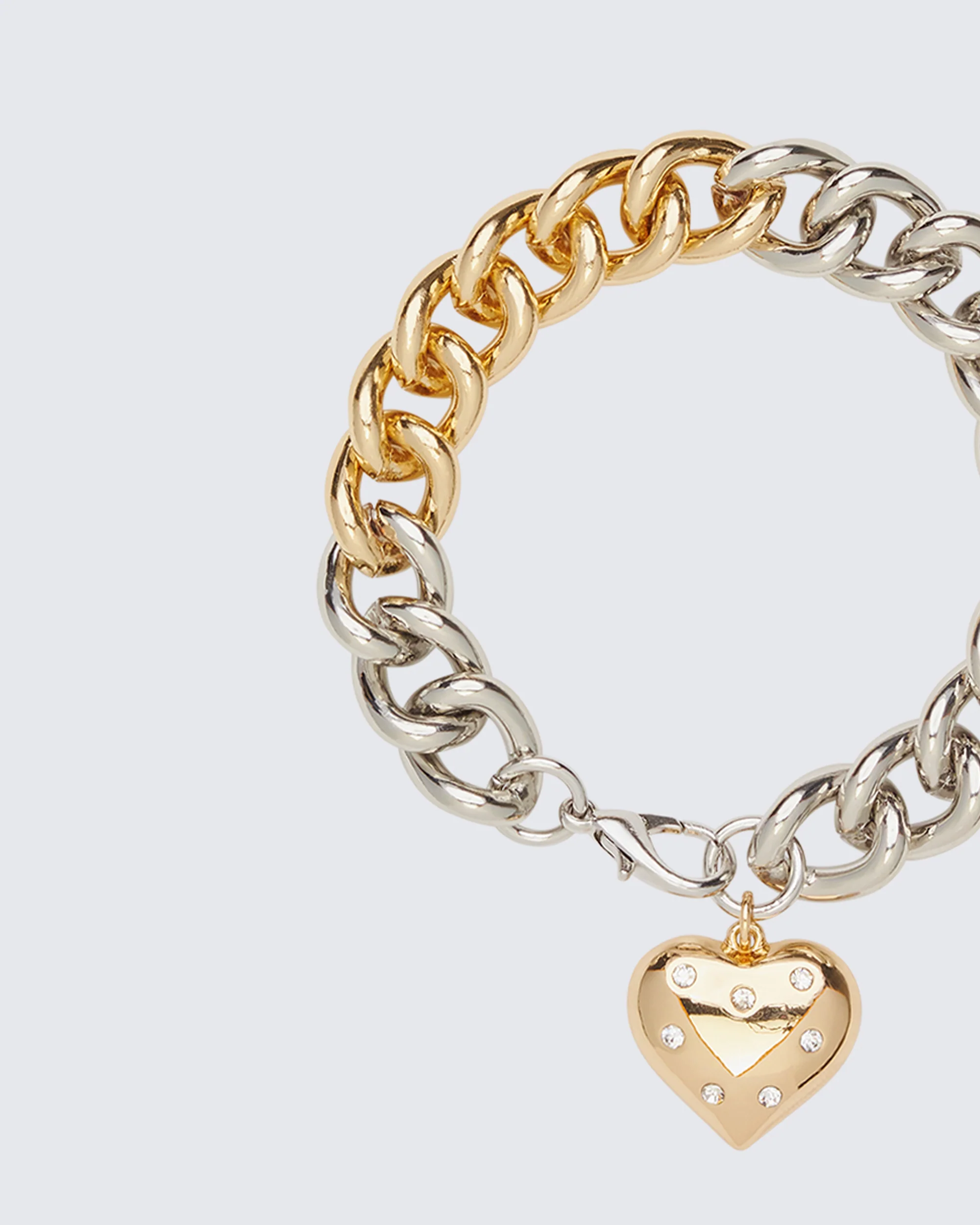 Jaiah Two-Tone Heart Charm Bracelet - Image 2