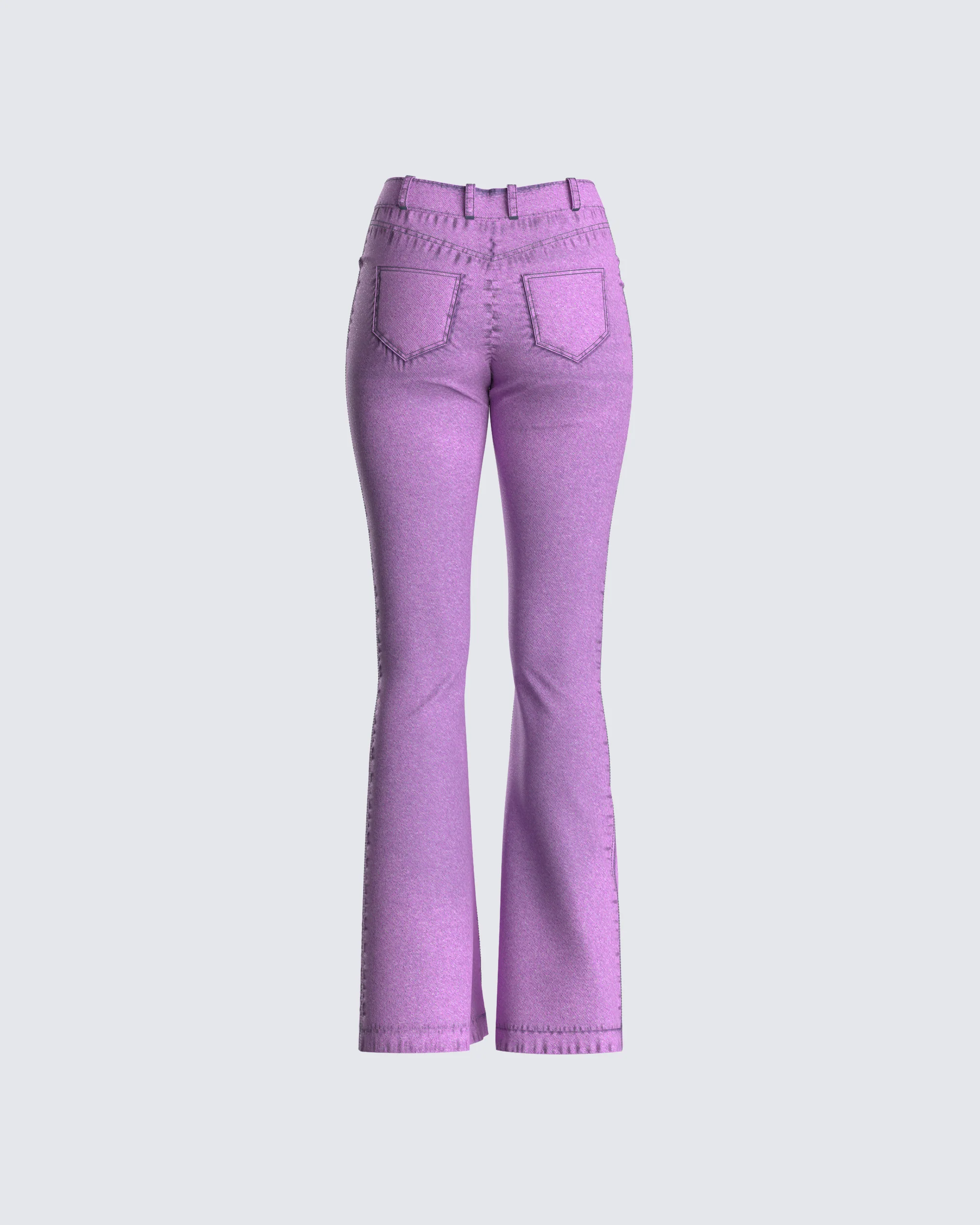 Janice Pink Mid Rise Flared Jean - Image 3