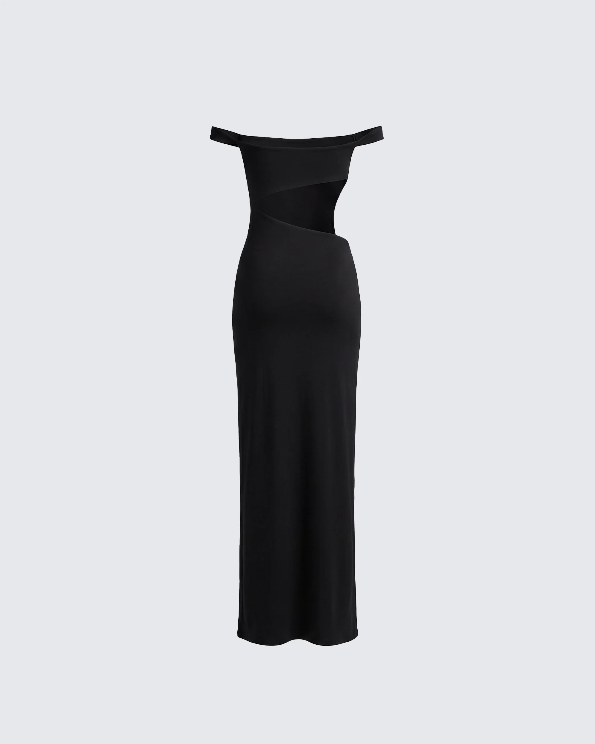 Janine Black Cut Out Maxi Dress - Image 7