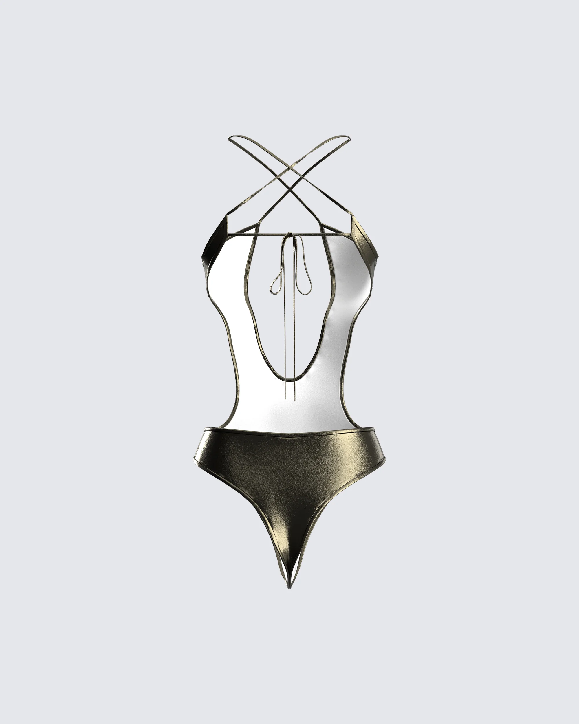 Jarah Metallic Gunmetal One Piece - Image 3