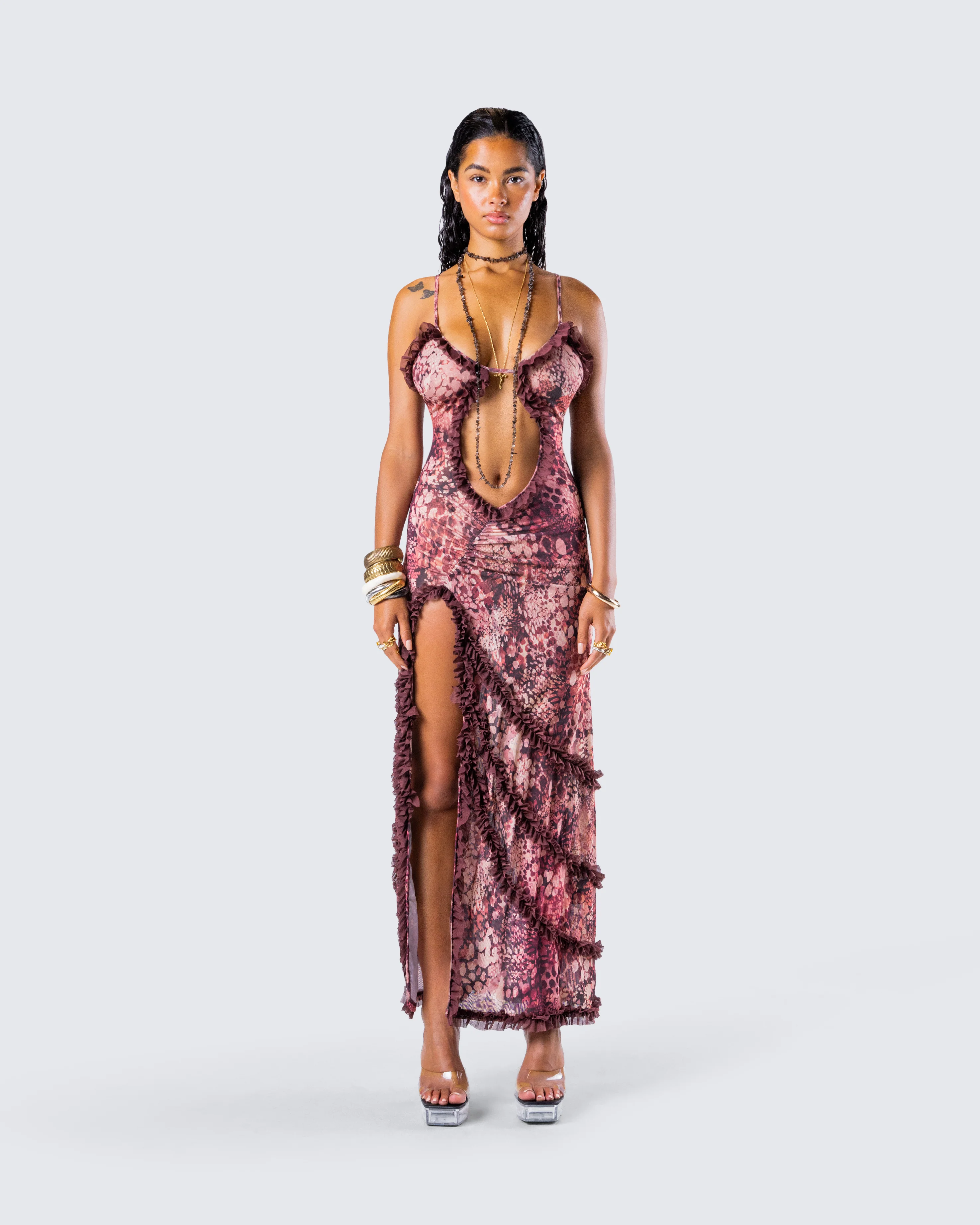 Javana Serpent Print Maxi Dress - Image 4