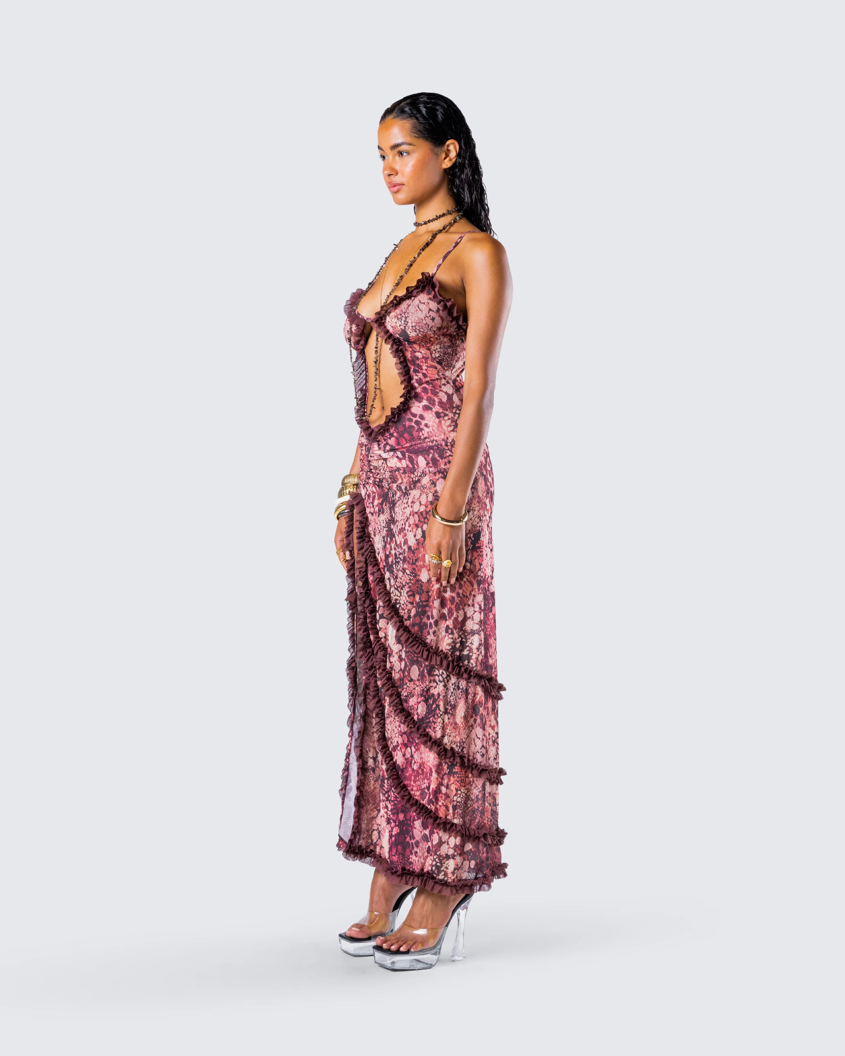 Javana Serpent Print Maxi Dress - Image 5