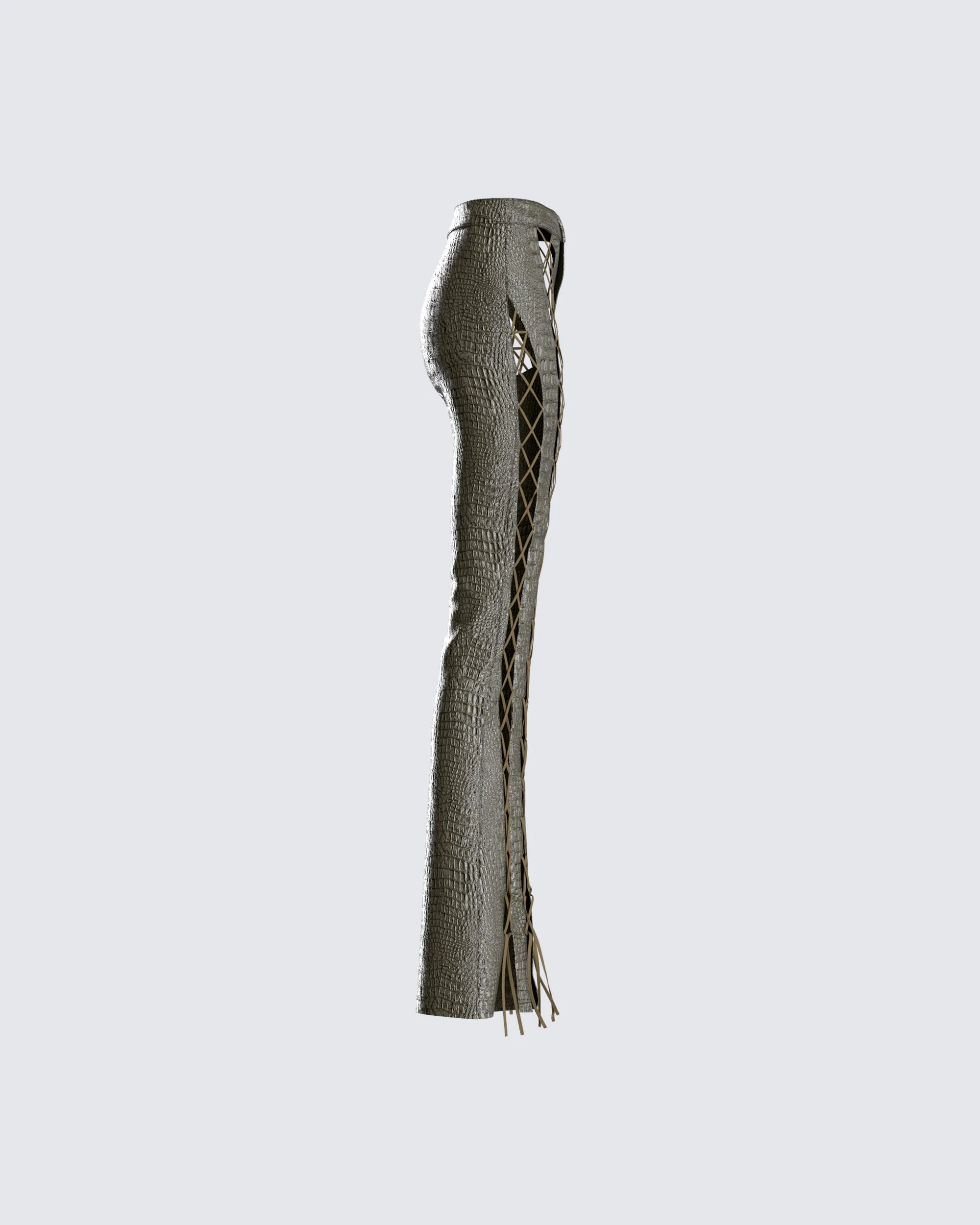 Jax Olive Lace Up Pants - Image 2