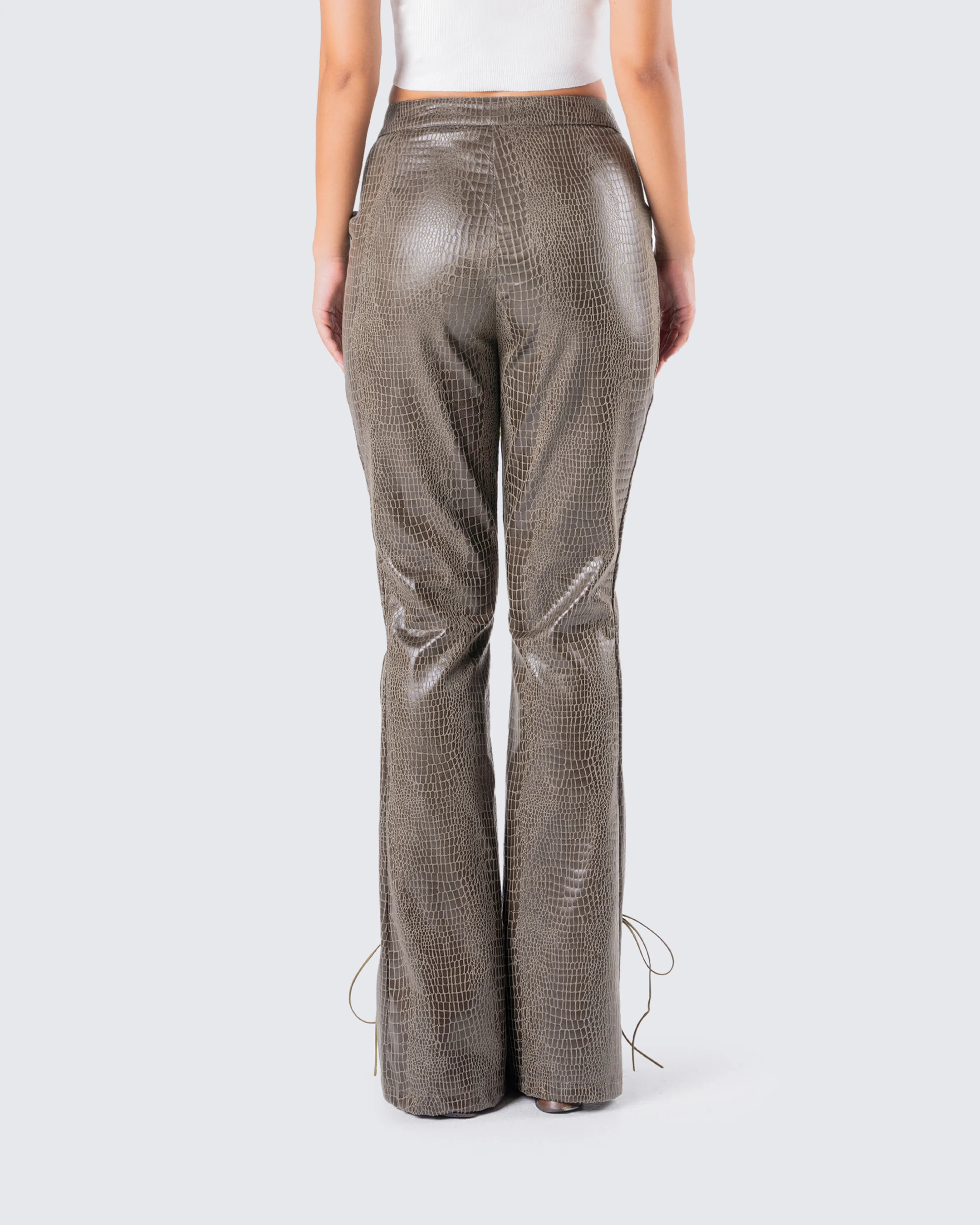 Jax Olive Lace Up Pants - Image 7