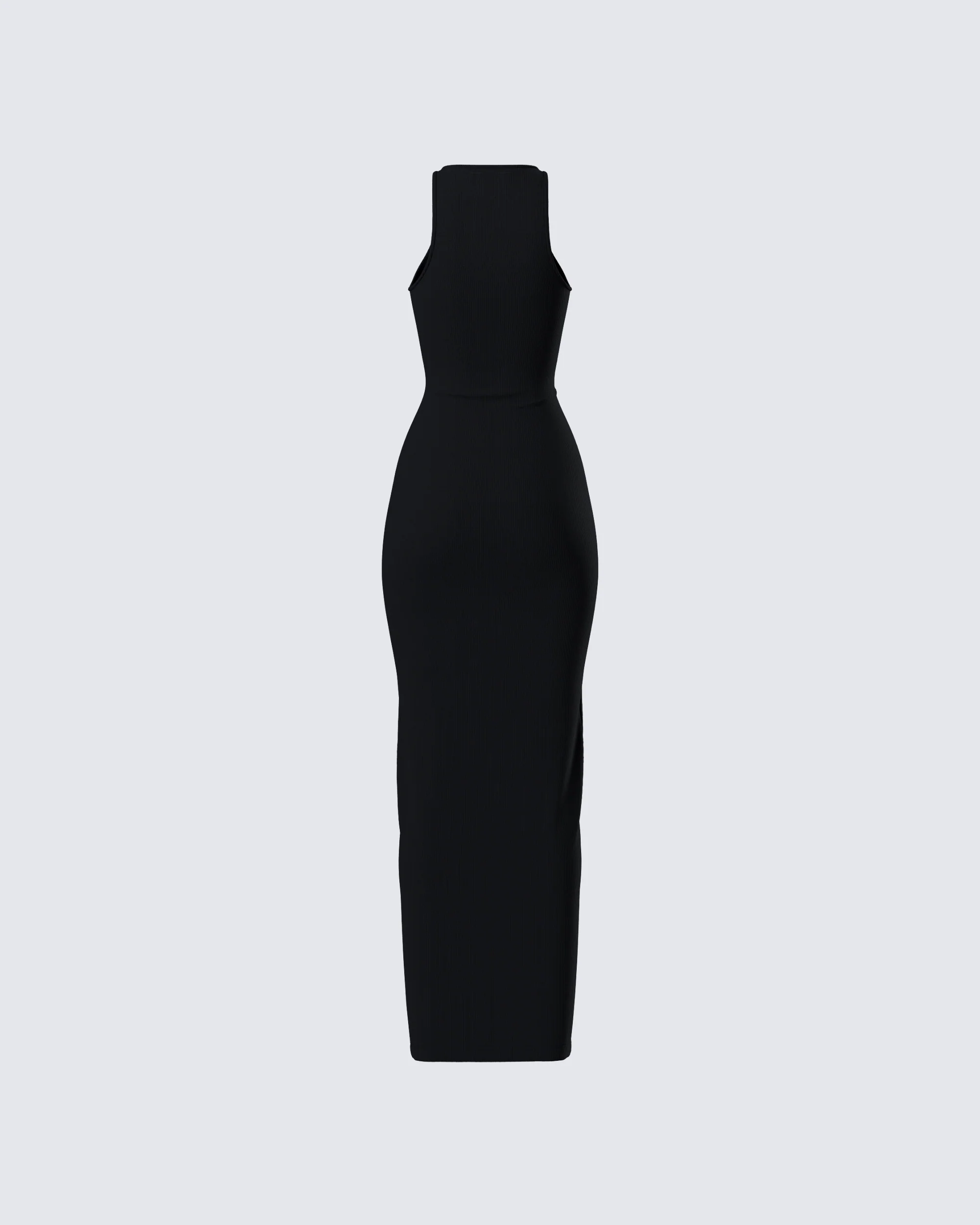 Jazlyn Black Invisible Strap Maxi Dress - Image 3