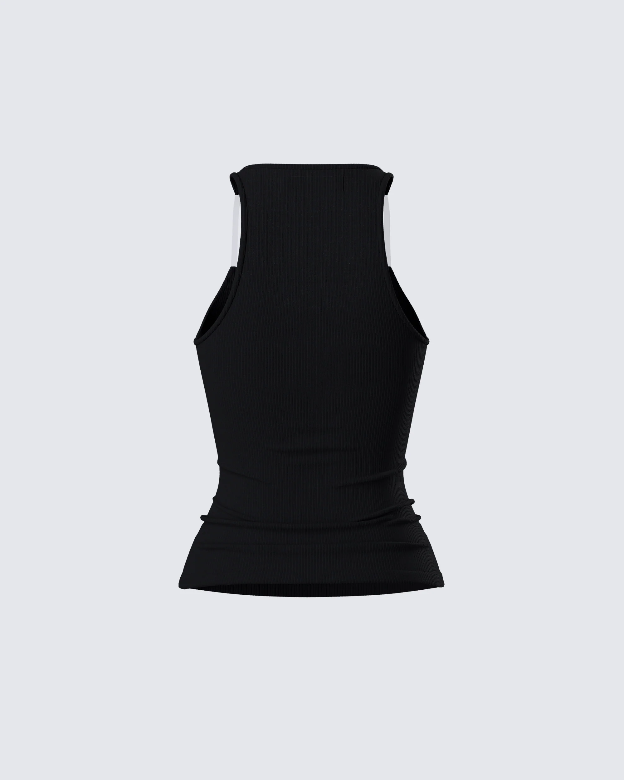 Jazlyn Black Invisible Strap Tank Top - Image 3