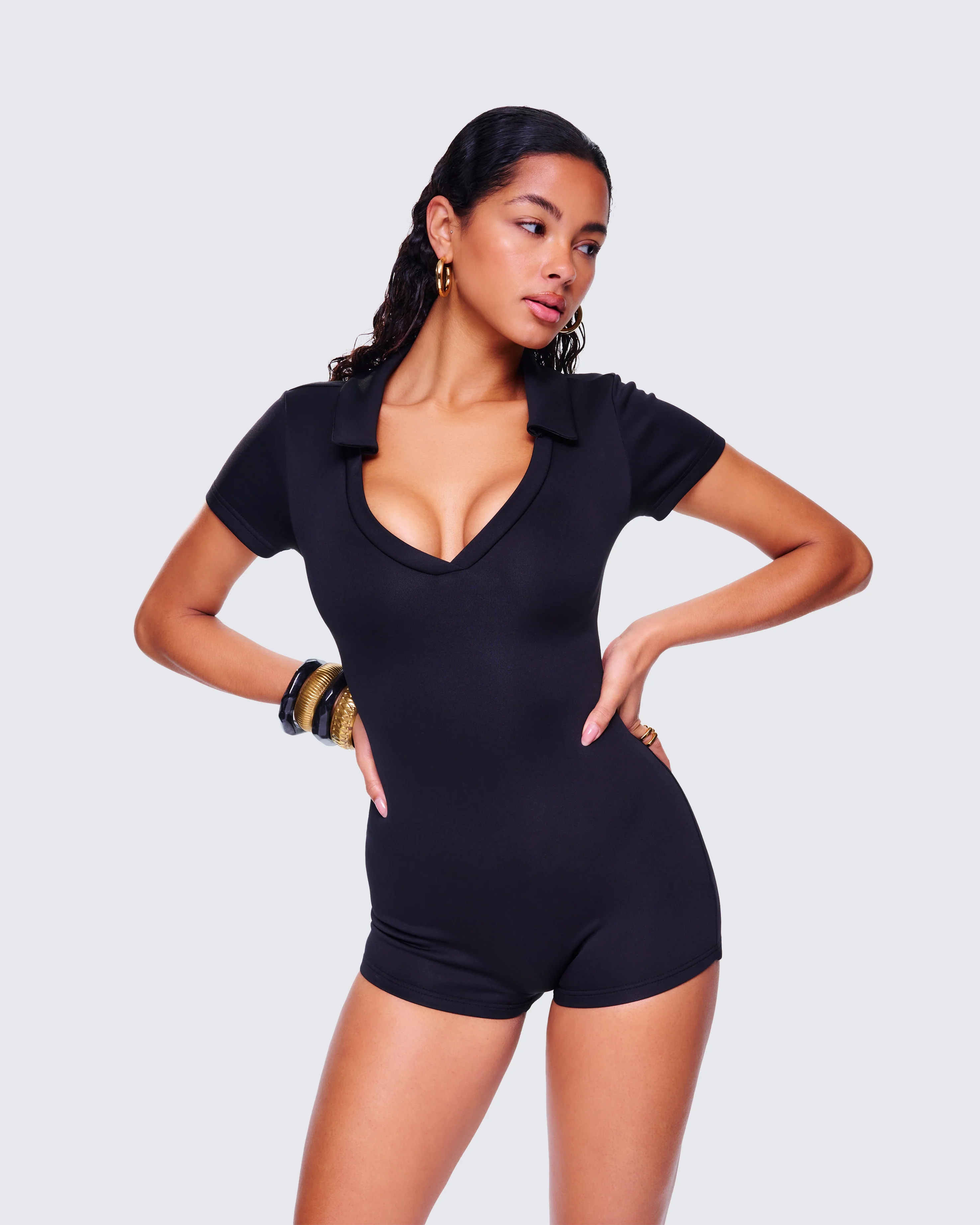 Jeanie Black Knit Romper - Image 7