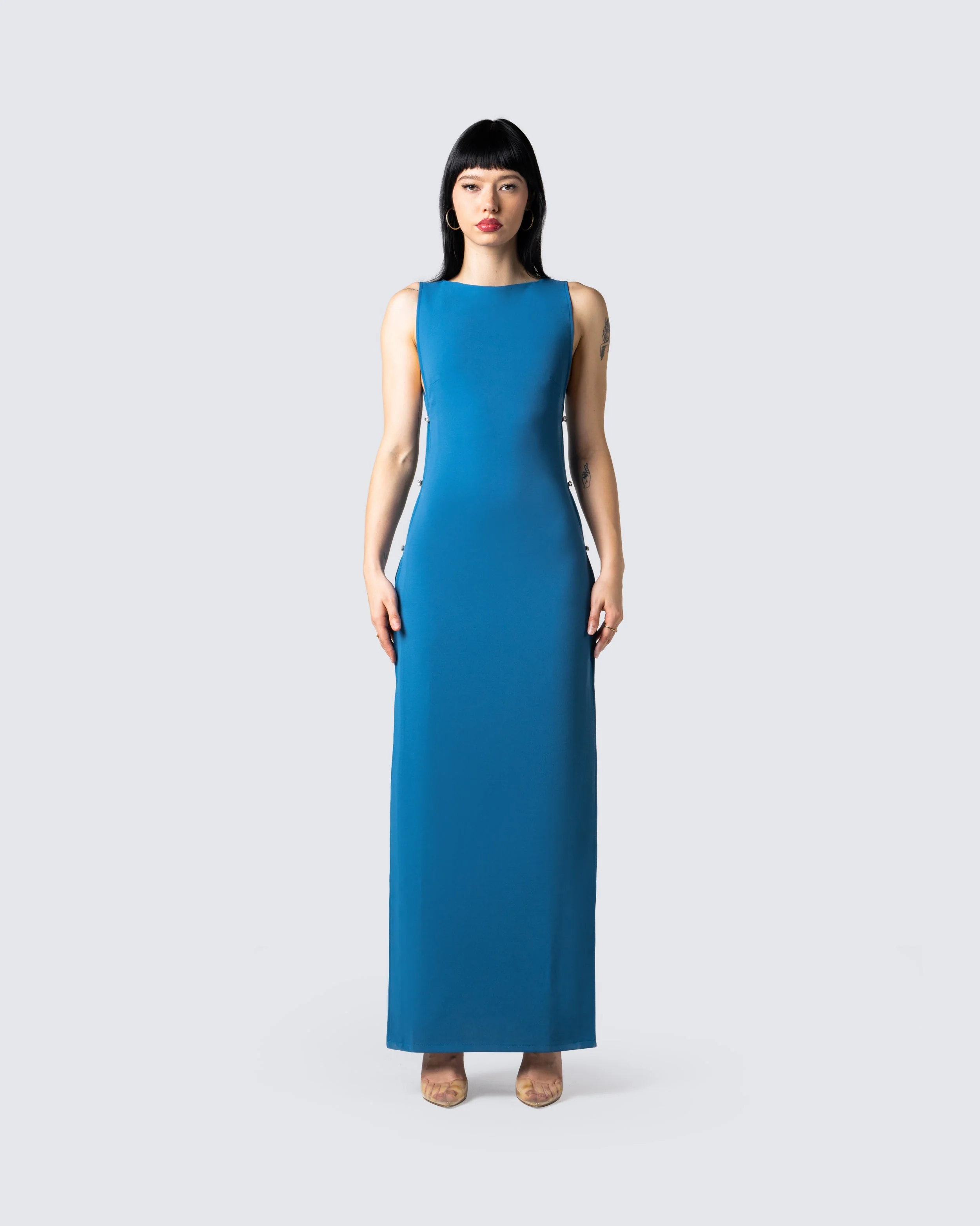 Jenara Navy Maxi Dress - Image 4