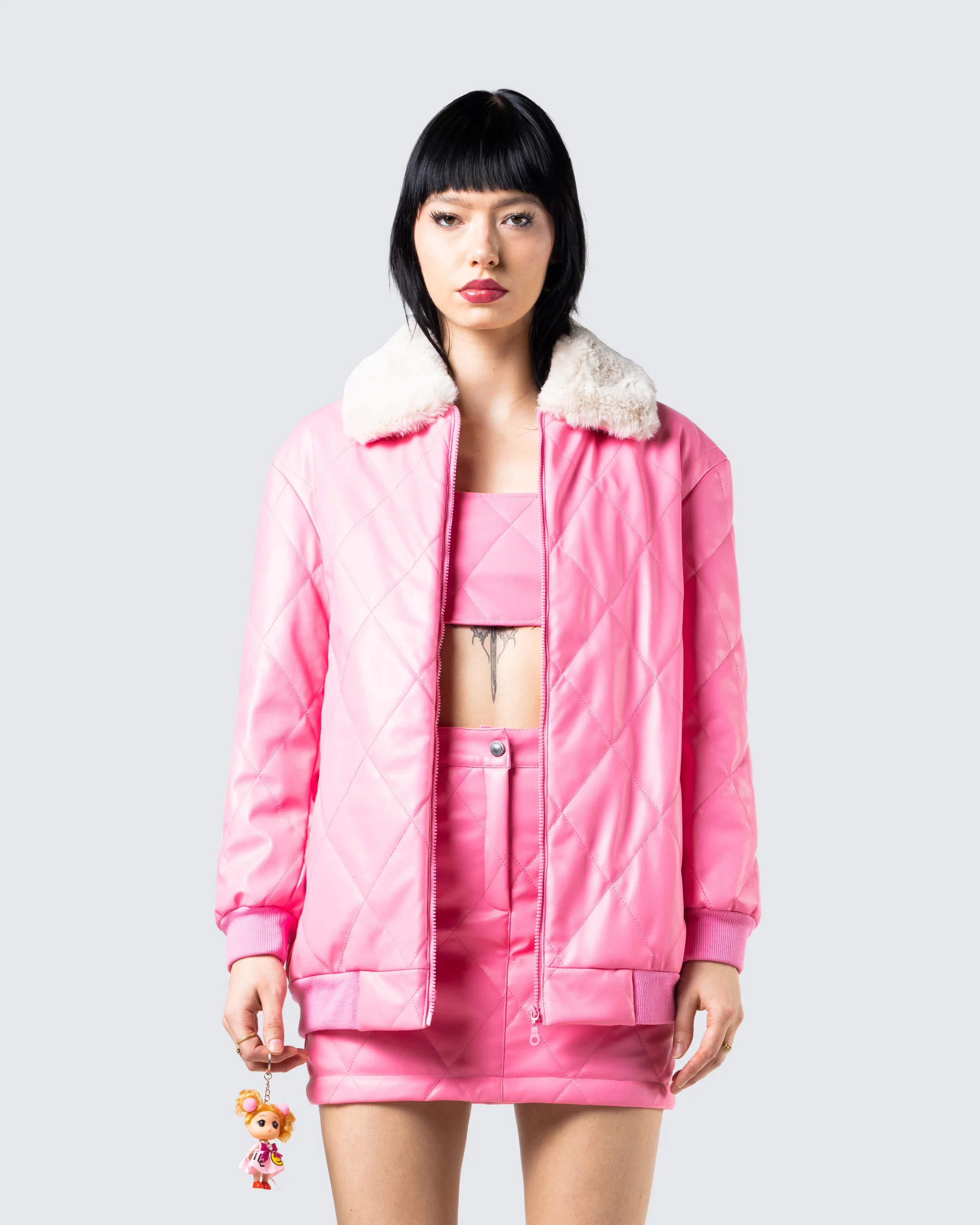 Jenna Pink Quilted Jacket - Image 4