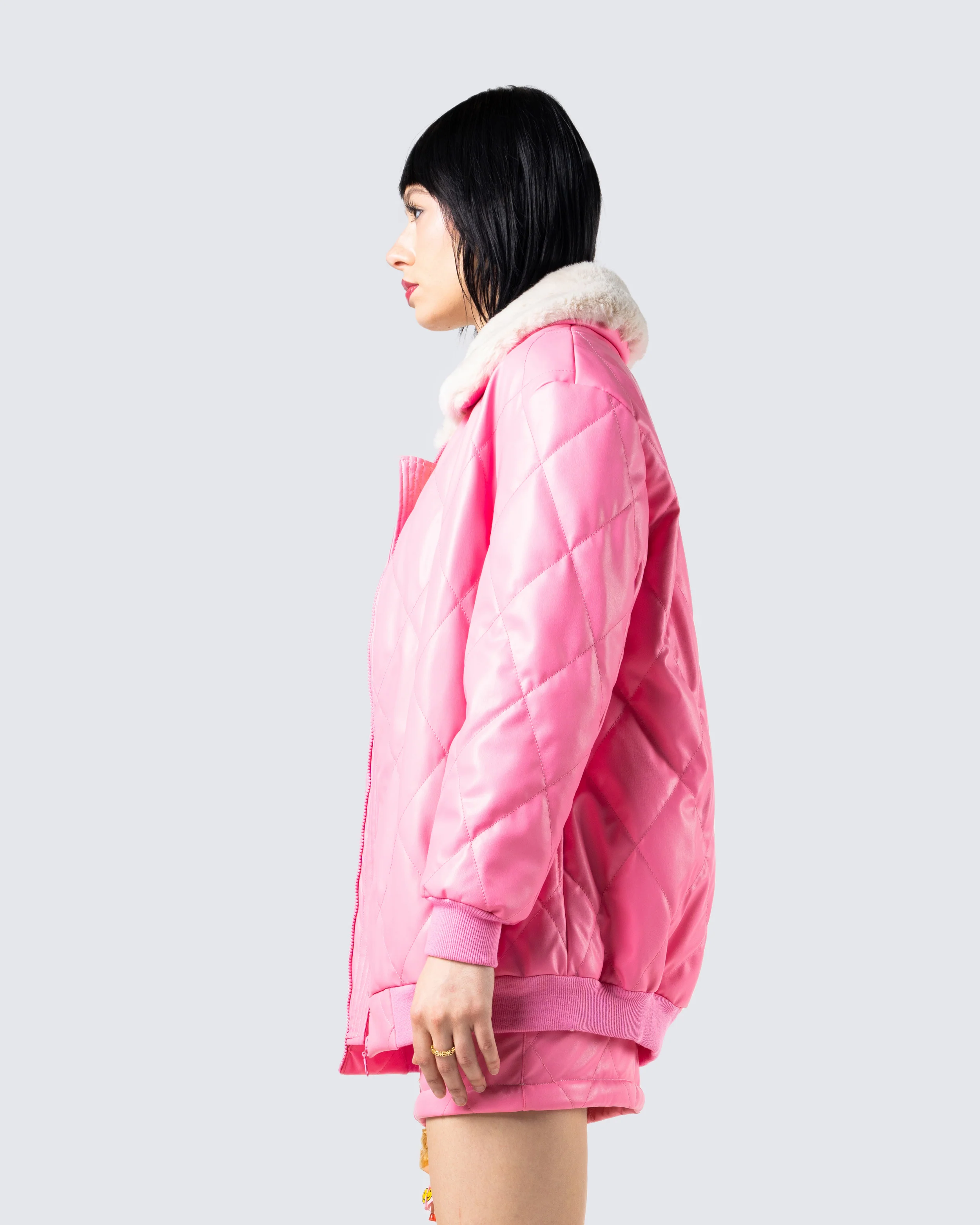 Jenna Pink Quilted Jacket - Image 5