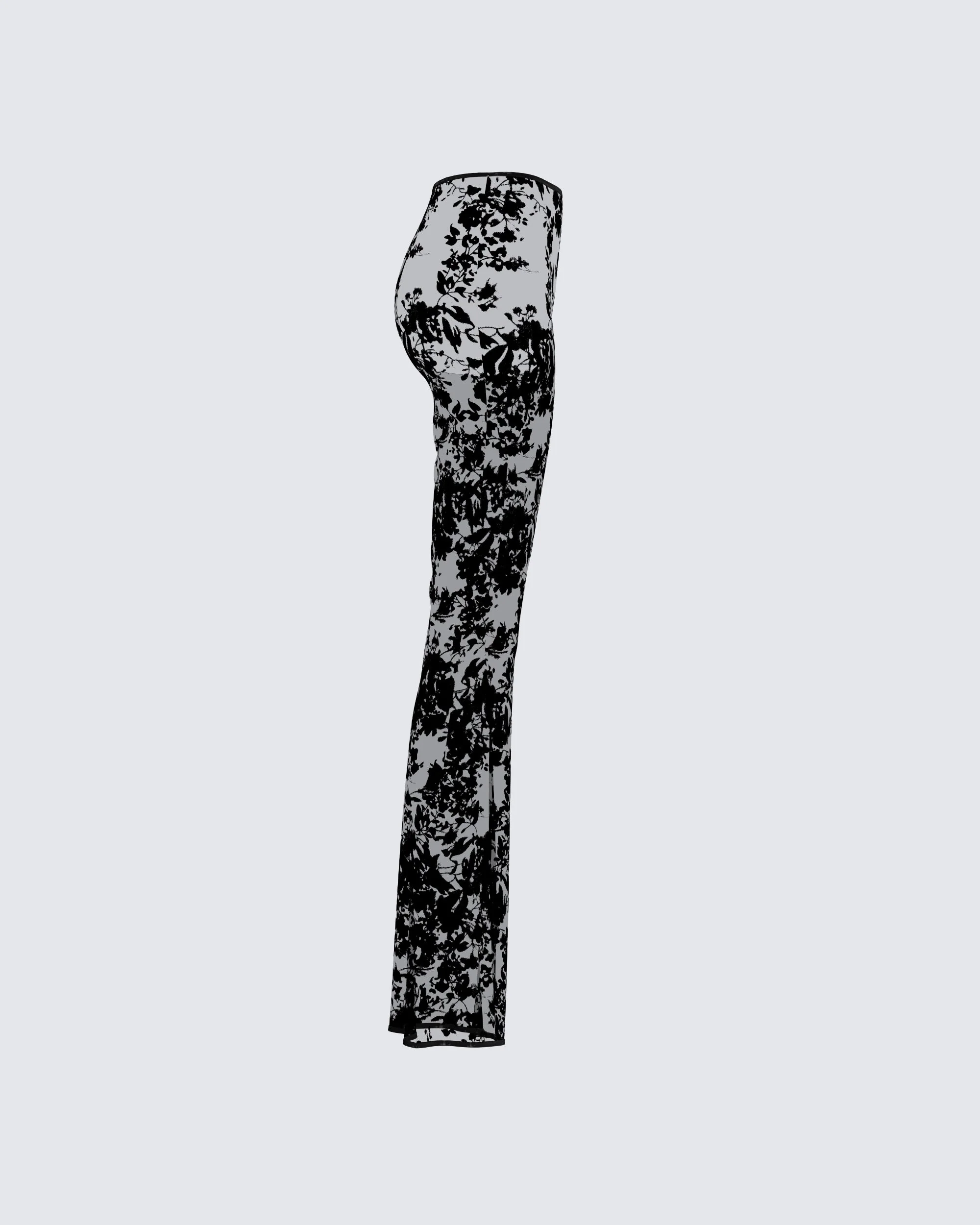 Jonas Black Sheer Flocked Pant - Image 2