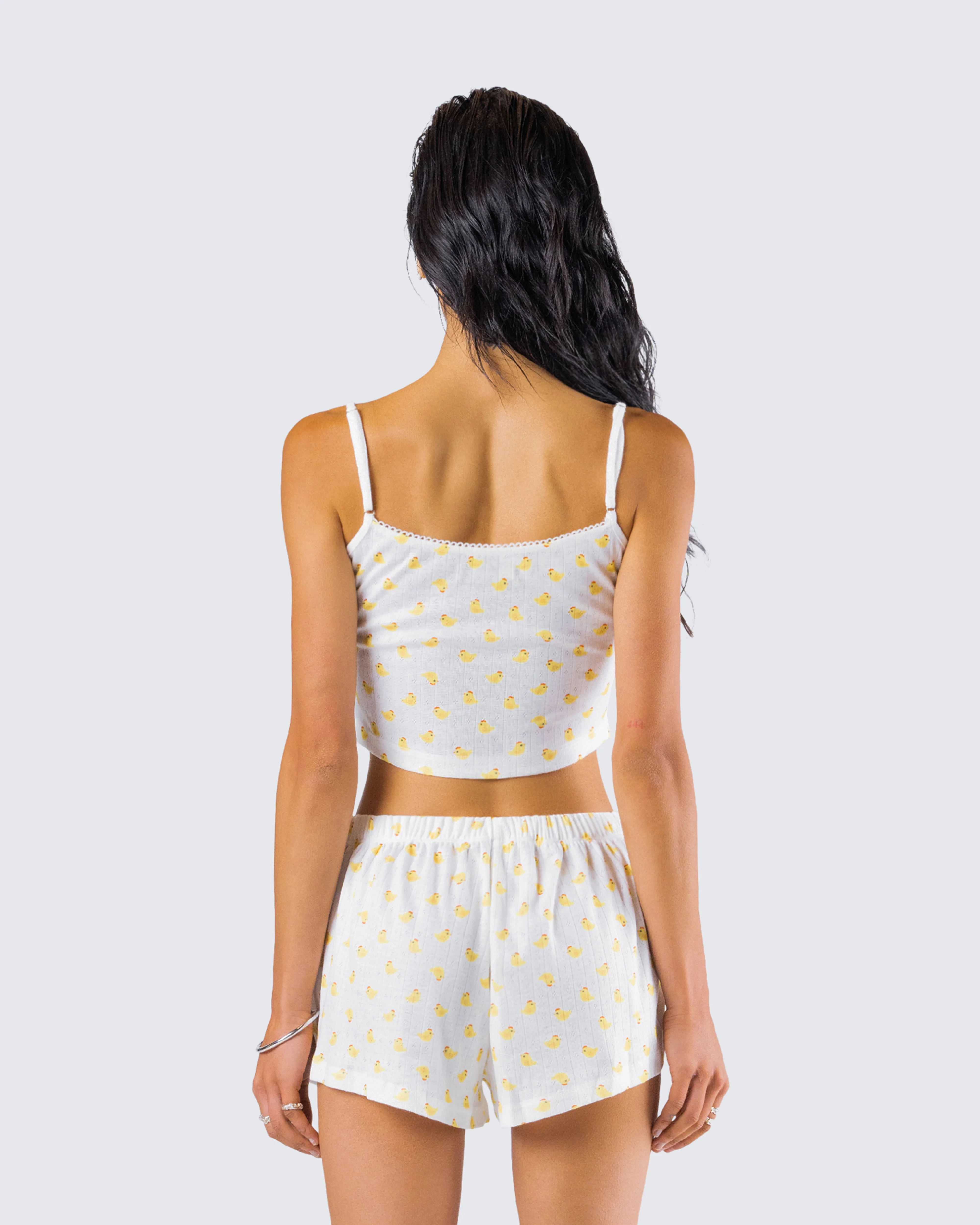 Jordana Ivory Duck Print Camisole Top - Image 7