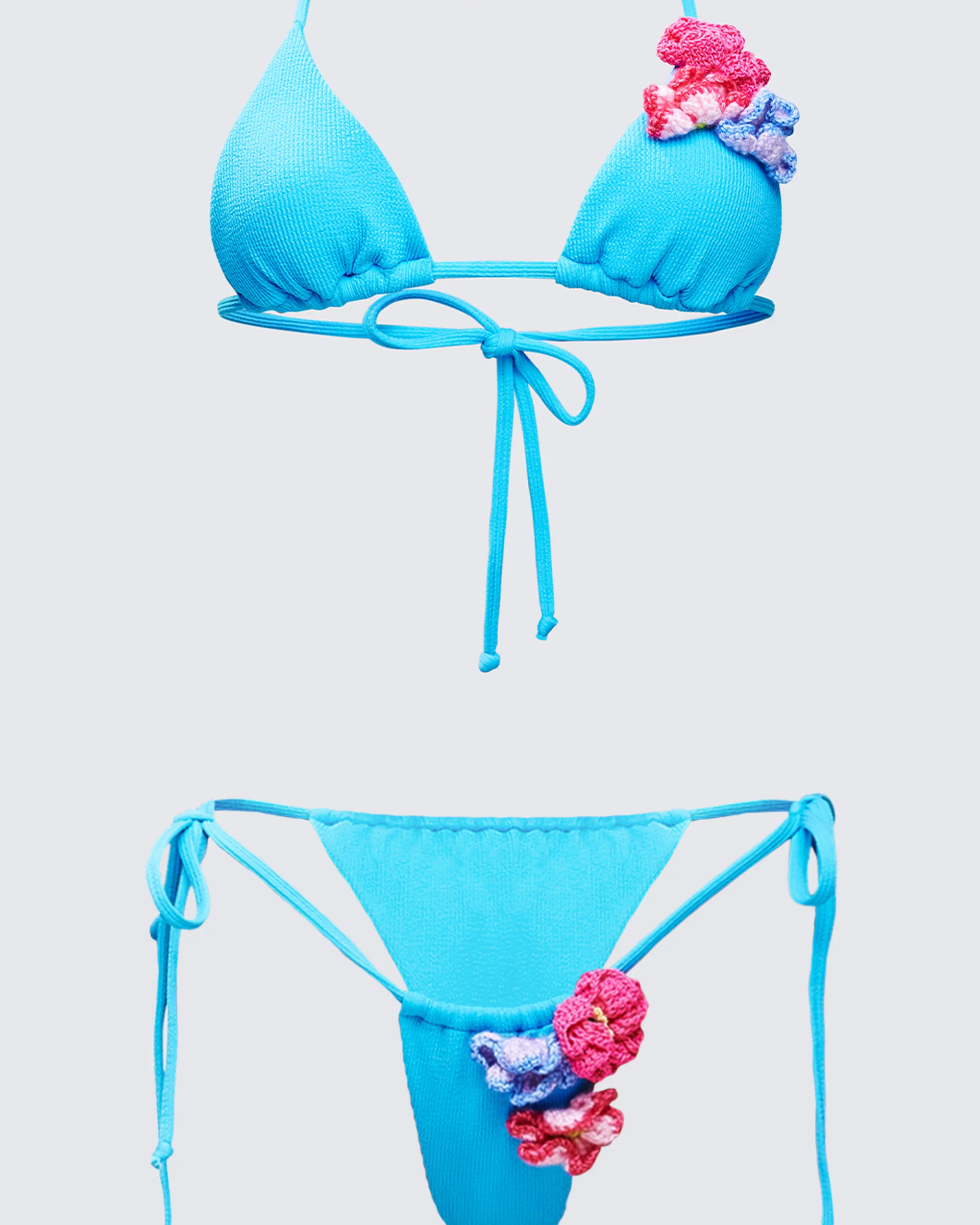 Josie Multi Crochet Flower Bikini - Image 6