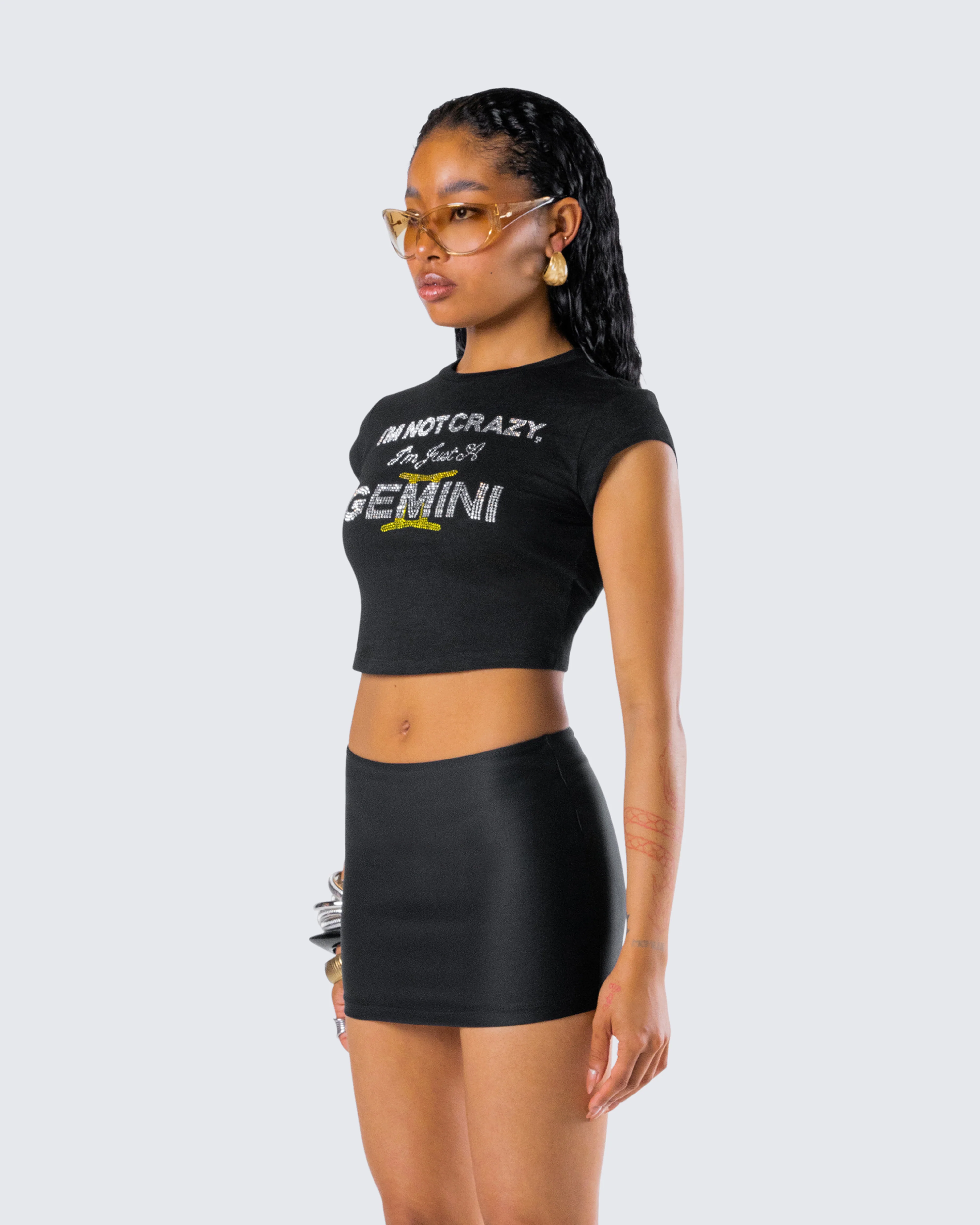 Julane Black Gemini Graphic Top - Image 5