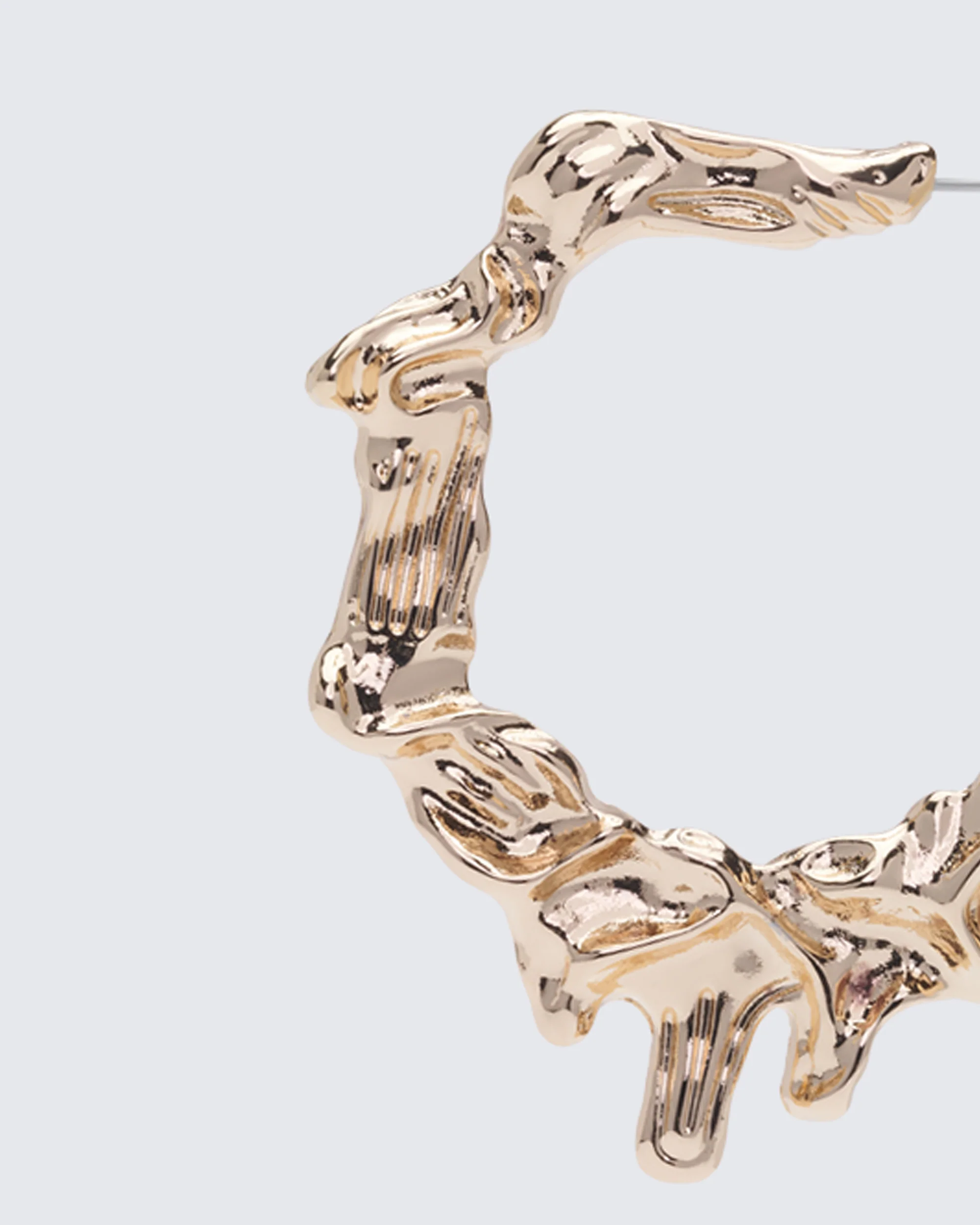 Julene Gold Organic Drip Hoops - Image 2