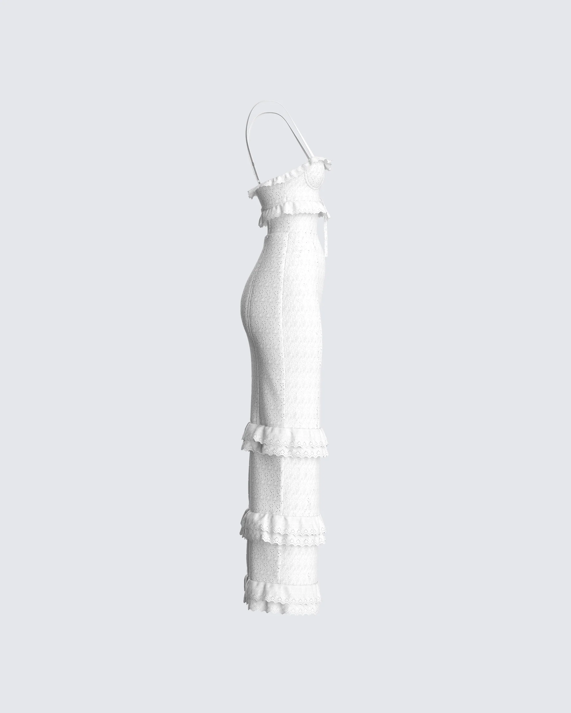 Juniper White Eyelet Maxi Dress - Image 2