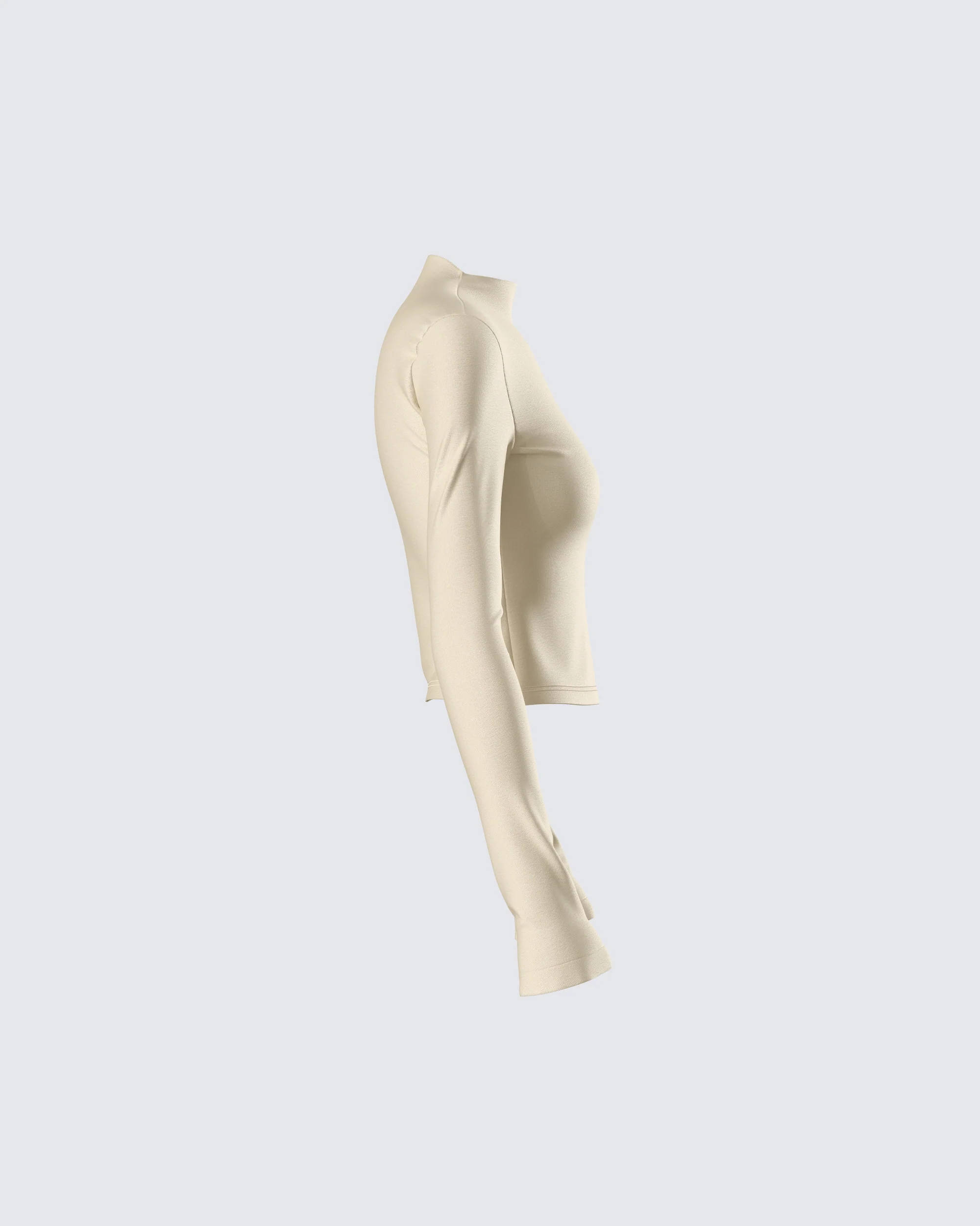 Jyn Khaki Jersey Long Sleeve Top - Image 2