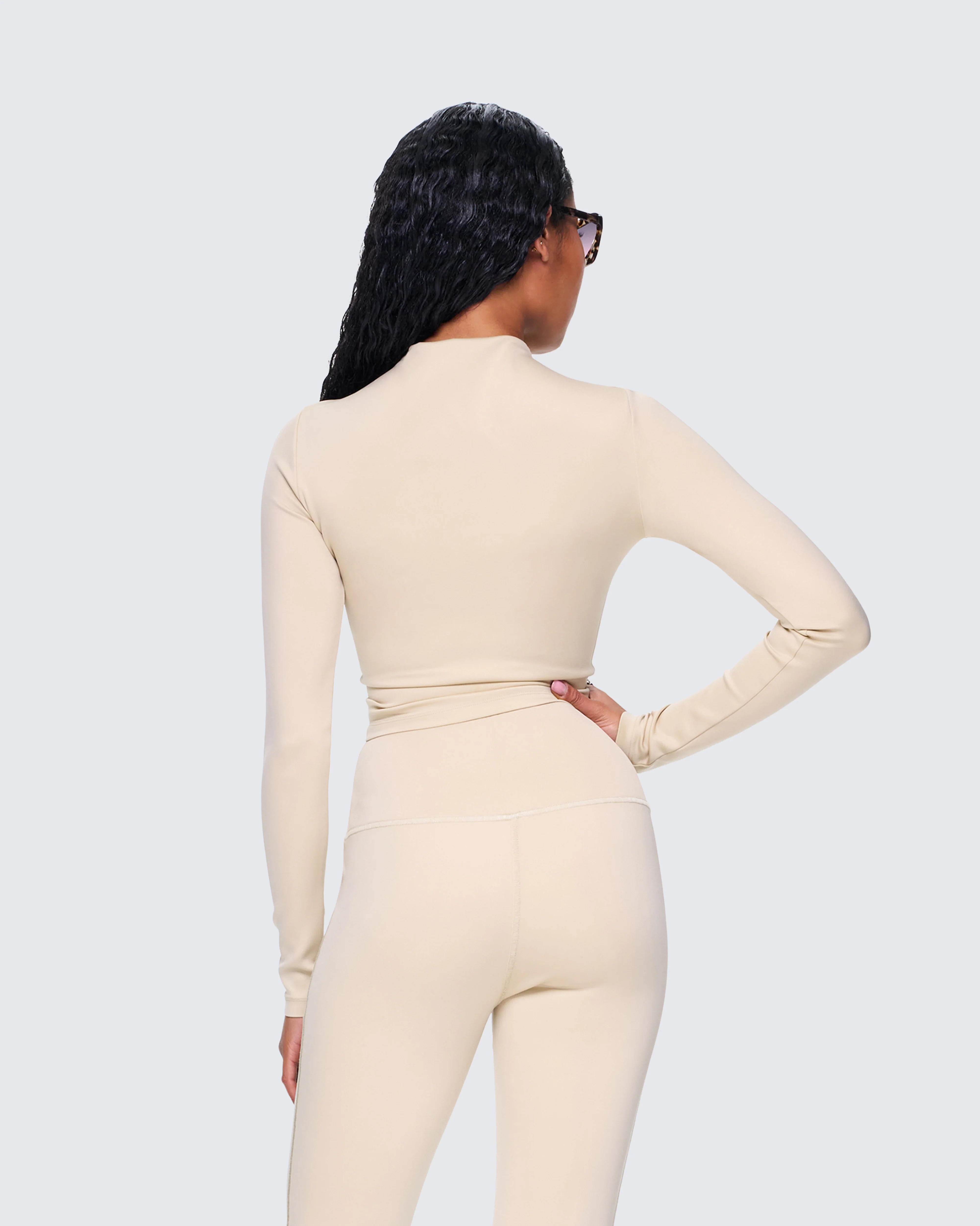 Jyn Khaki Jersey Long Sleeve Top - Image 7