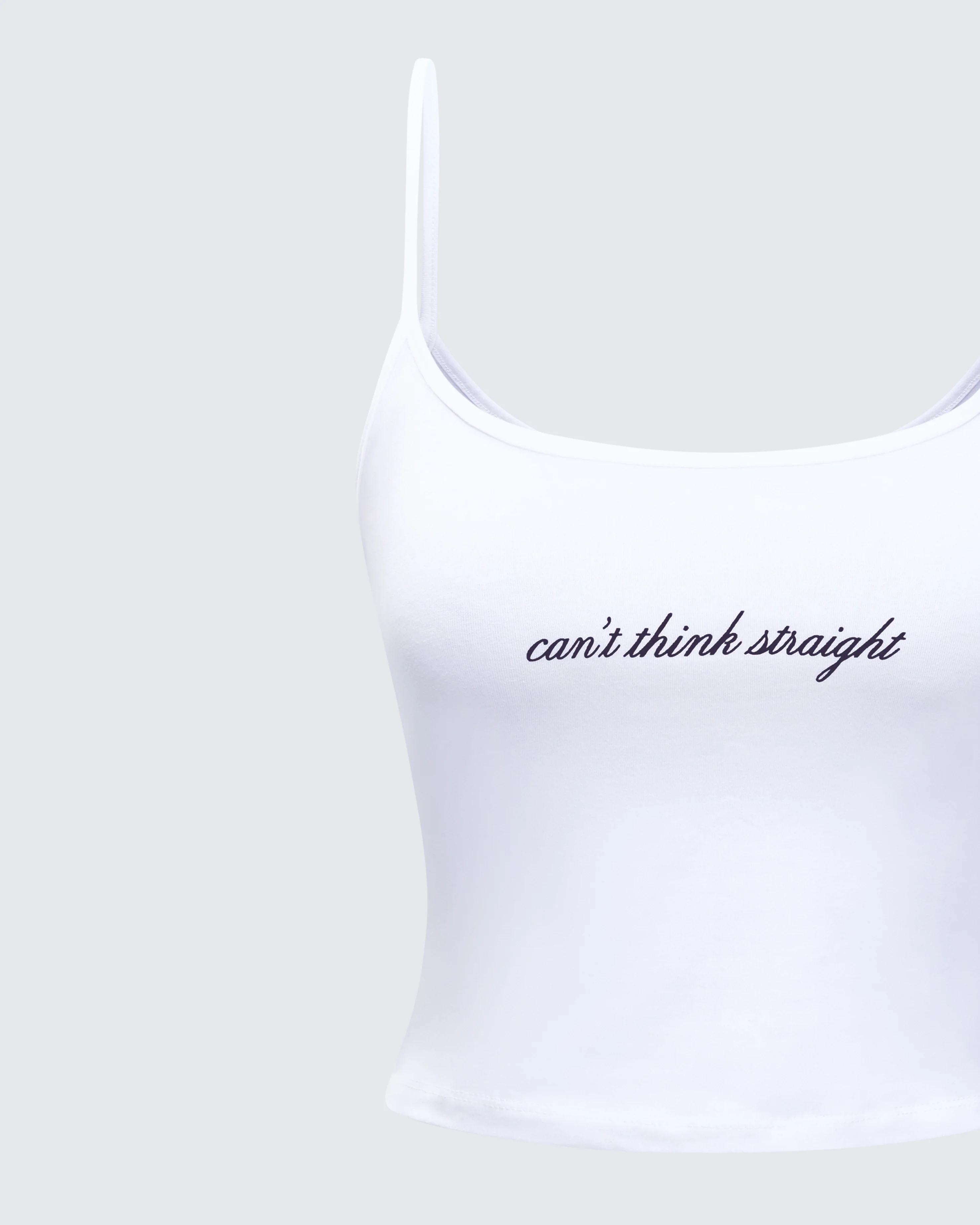 Kacie White Slogan Cami Top - Image 6