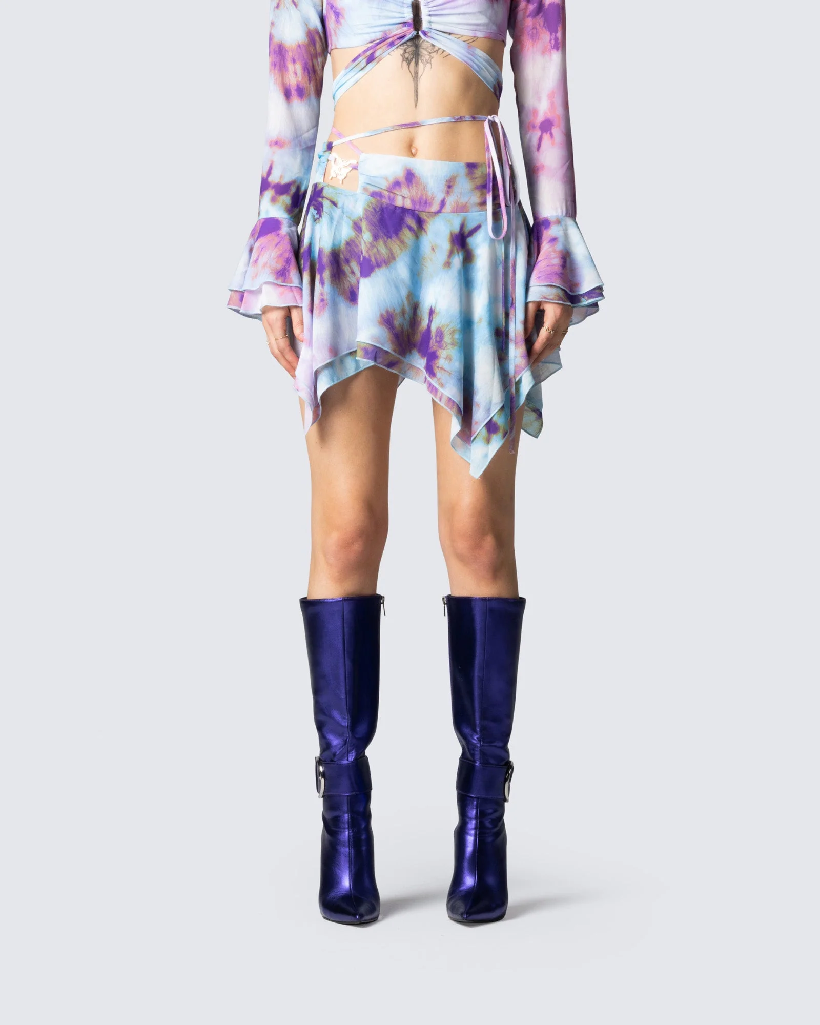 Kadence Tie Dye Print Skirt - Image 4