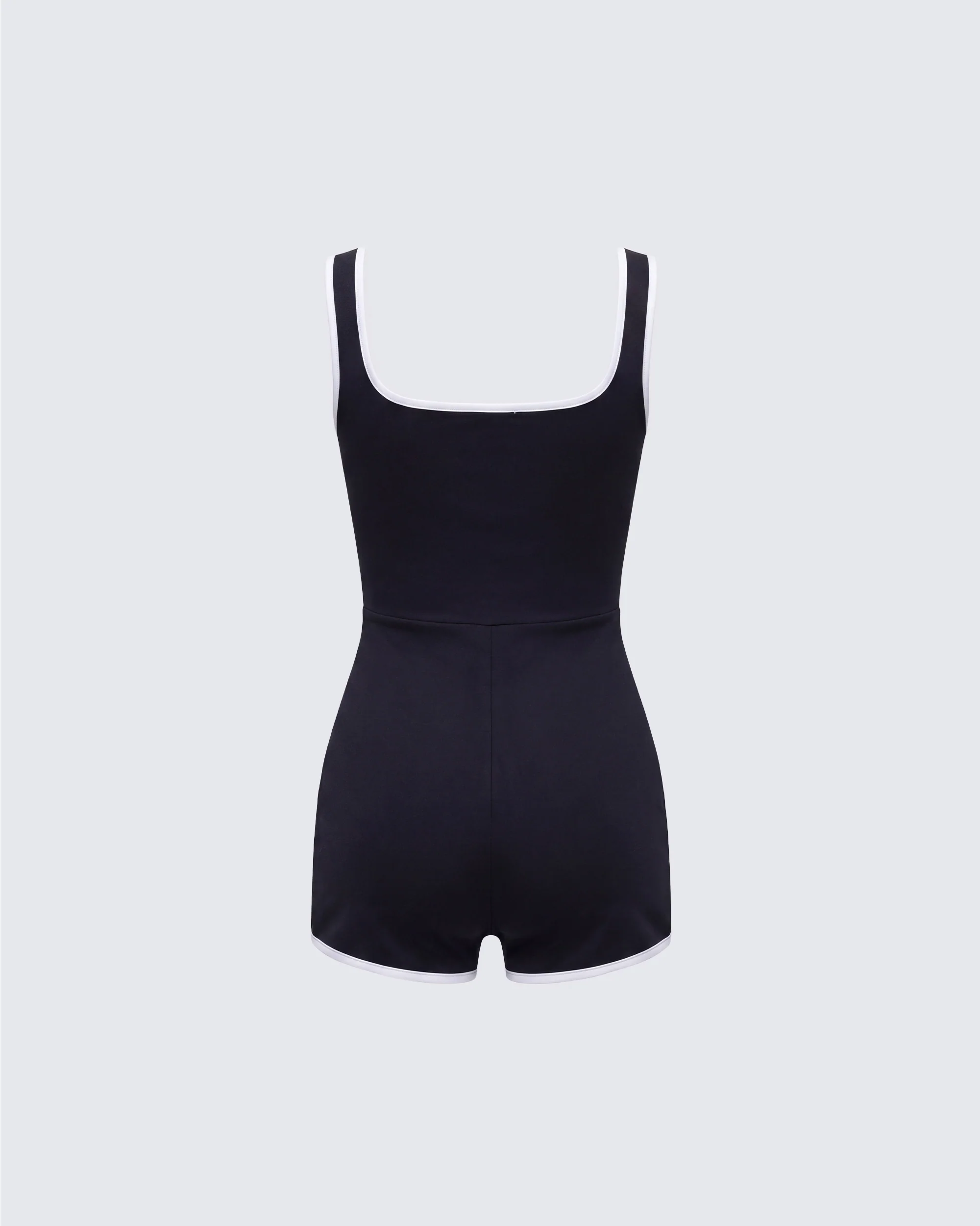 Kaede Black Contrast Binding Onesie - Image 2