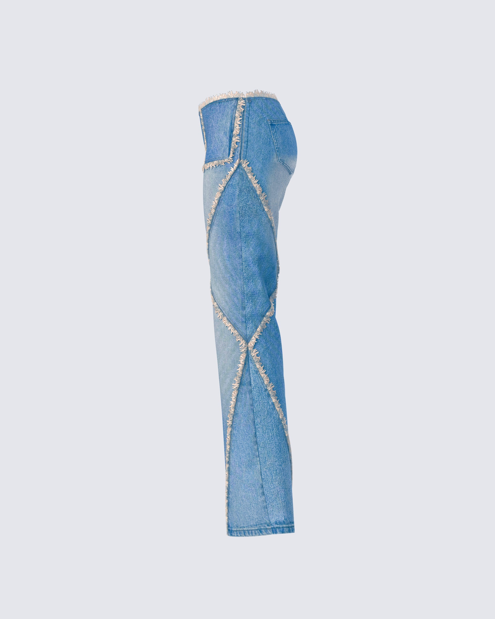 Kaiana Blue Denim Straight Leg Jeans - Image 2