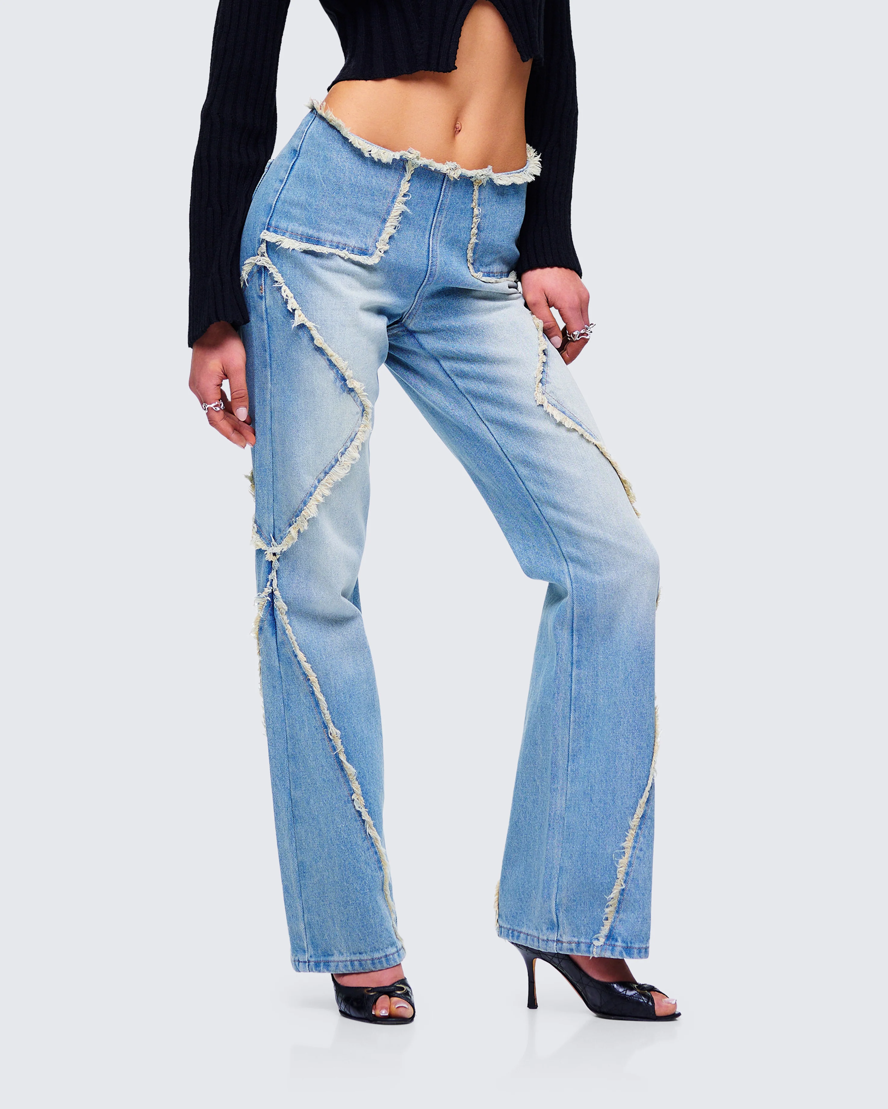 Kaiana Blue Denim Straight Leg Jeans - Image 5