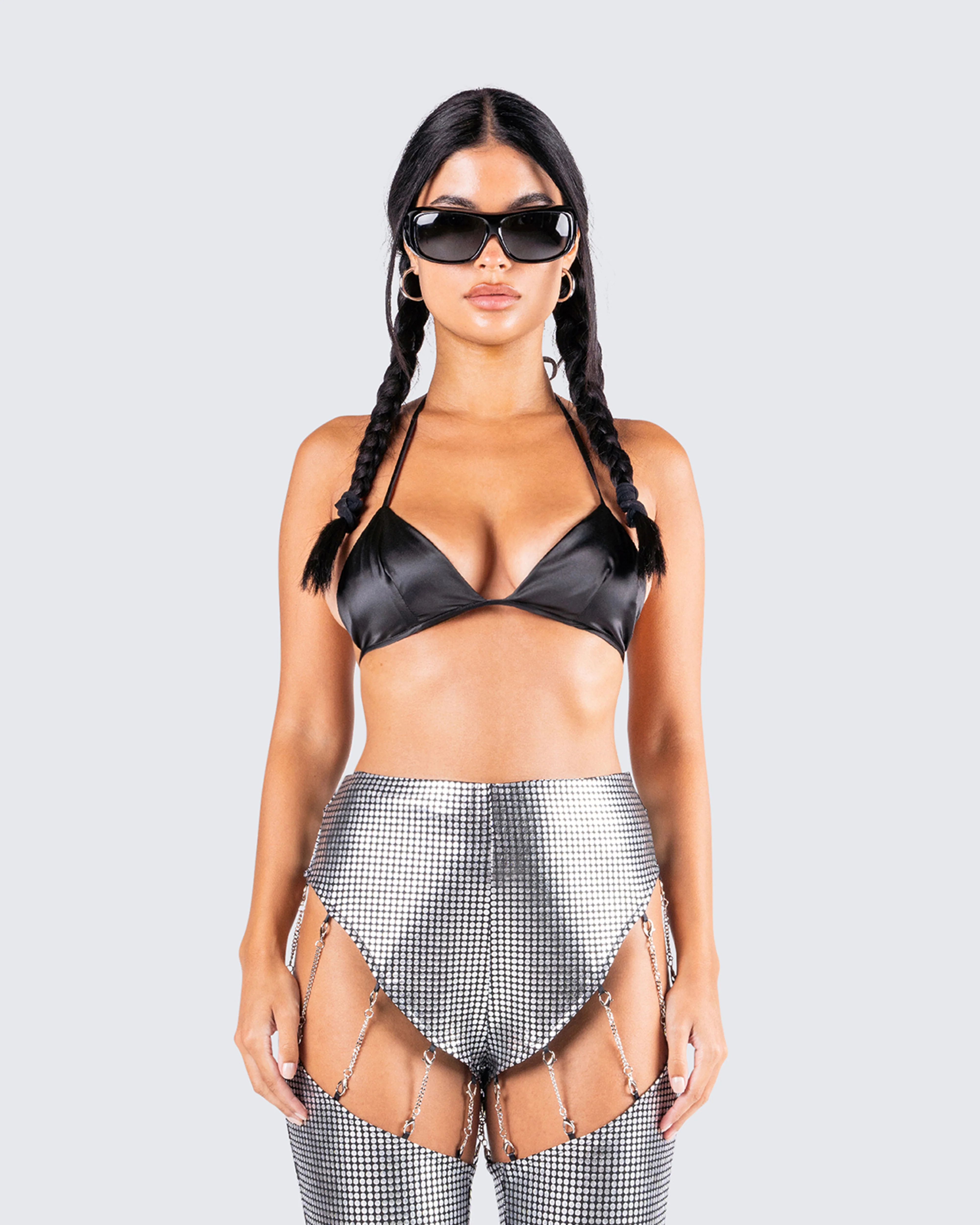 Kaito Black Triangle Bralette Top - Image 4