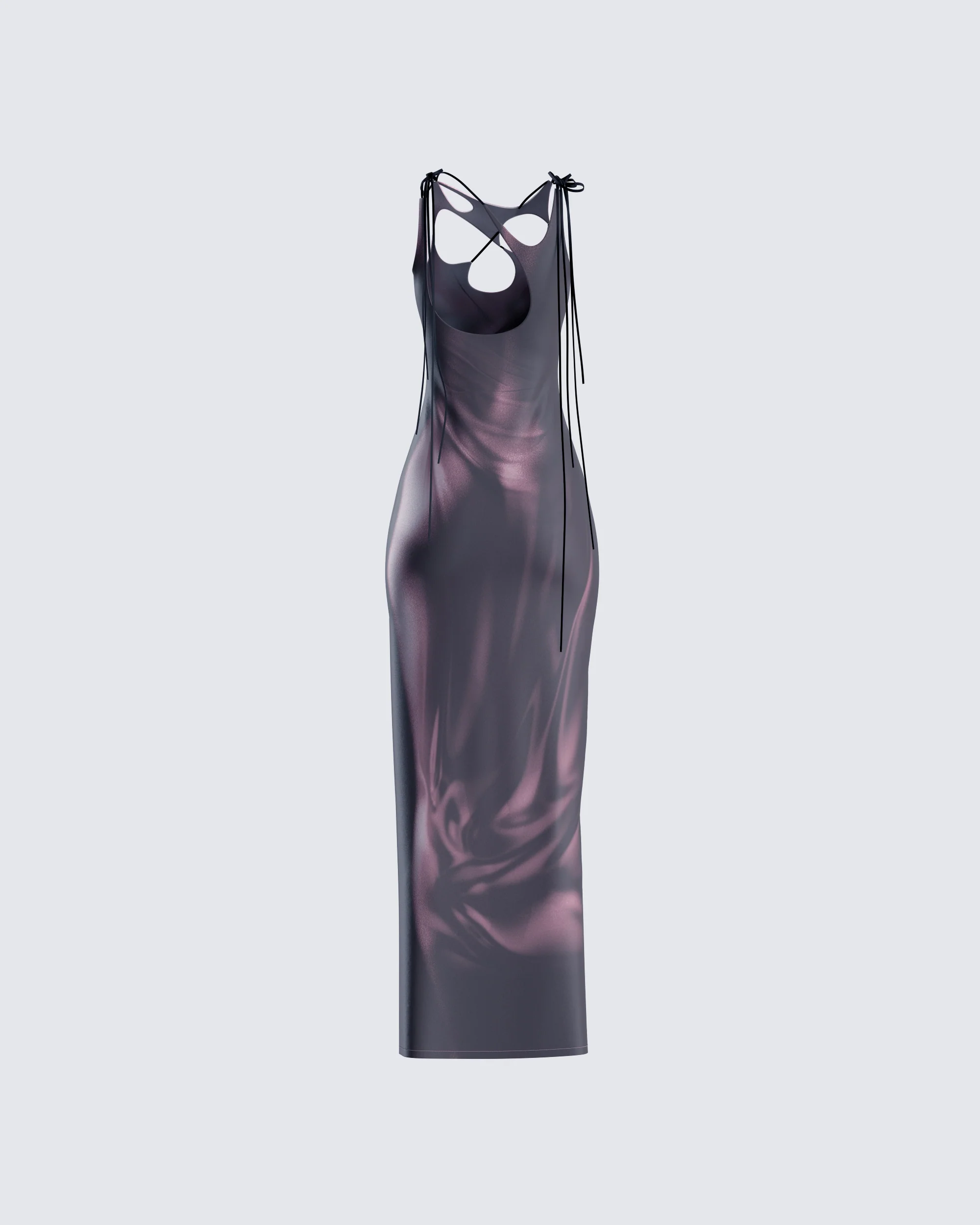 Kala Maroon Body Print Midi Dress - Image 3