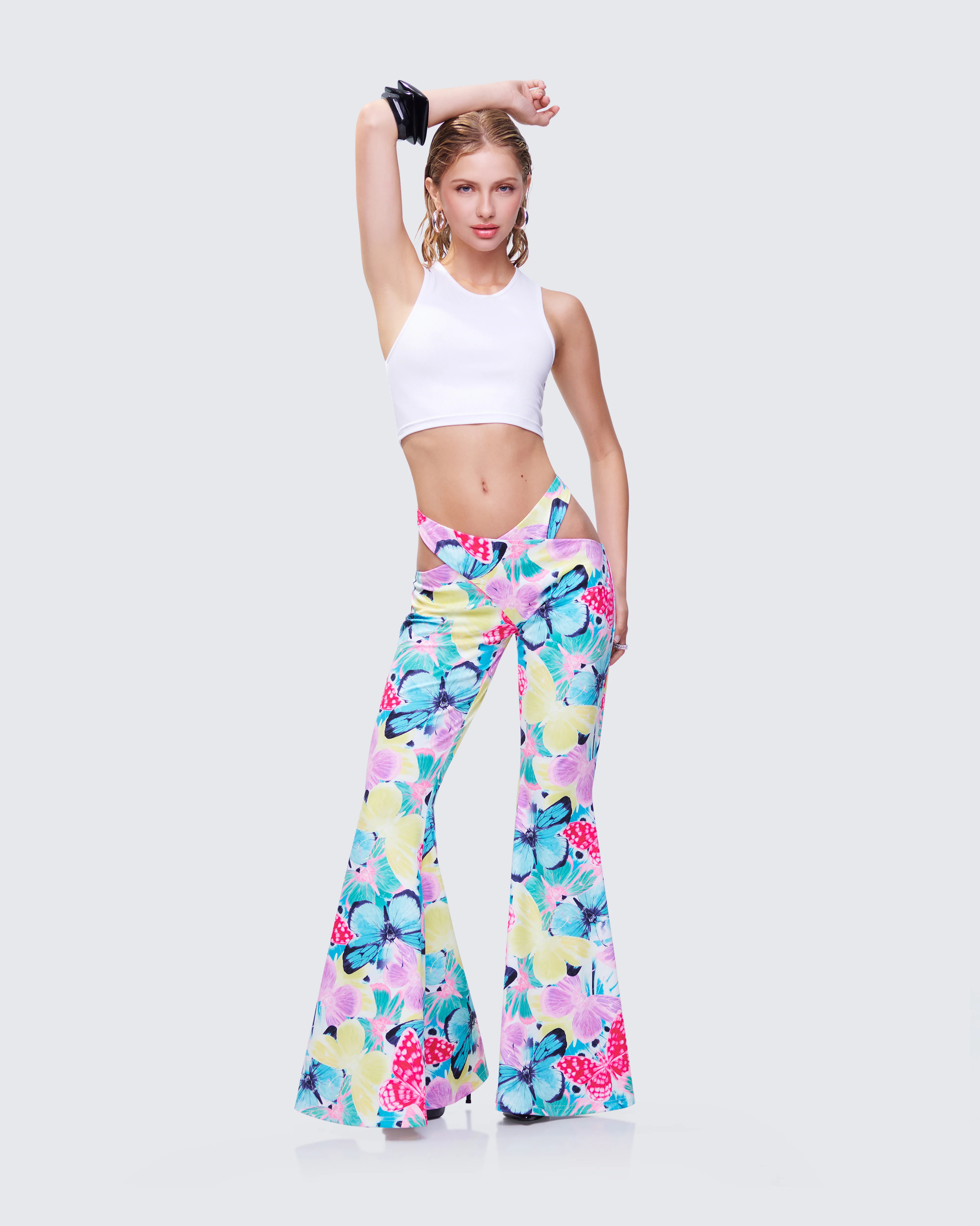 Kandi Printed Wrap Flare Pant - Image 5