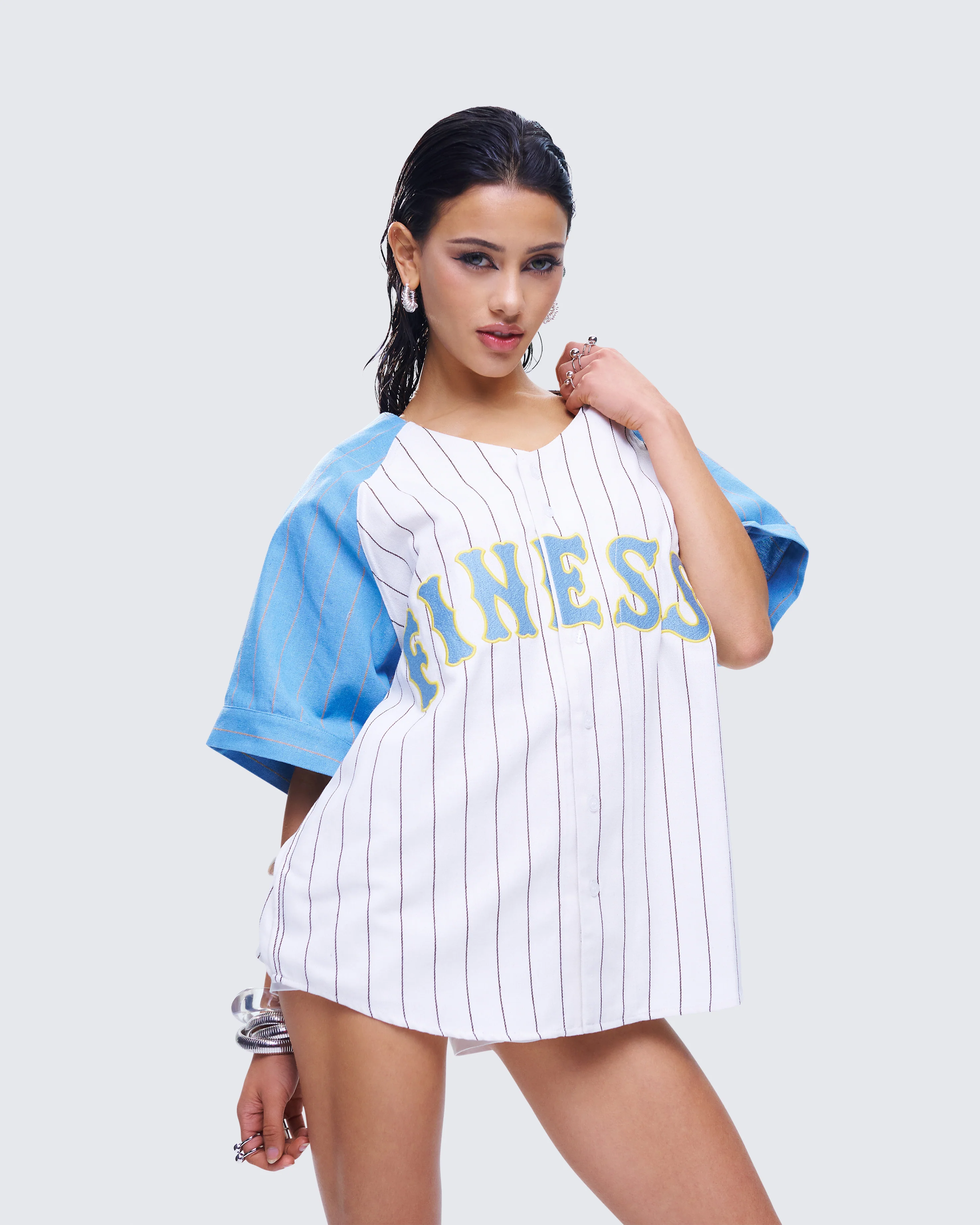 Kaomi Baby Blue Baseball Top - Image 5