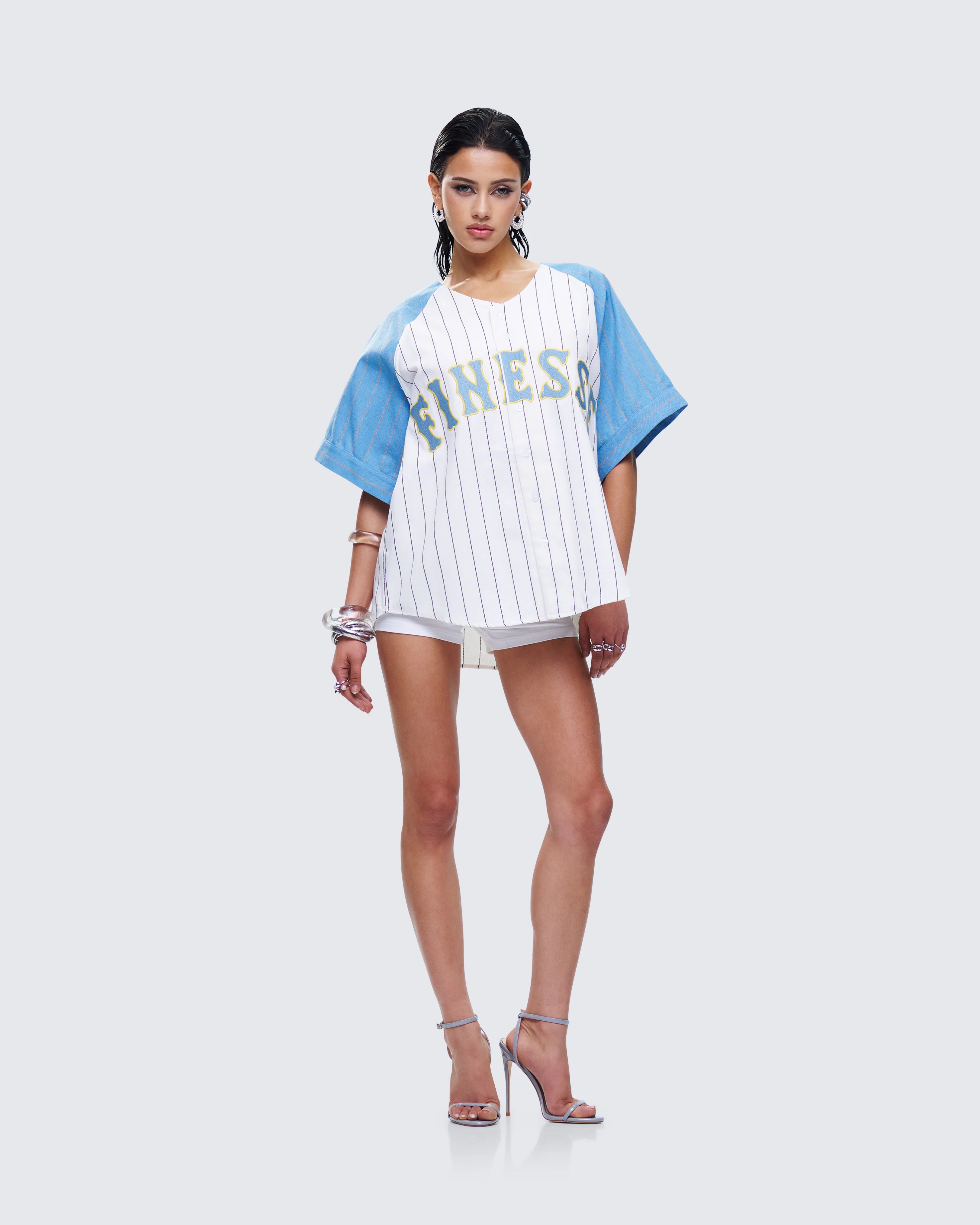 Kaomi Baby Blue Baseball Top - Image 8