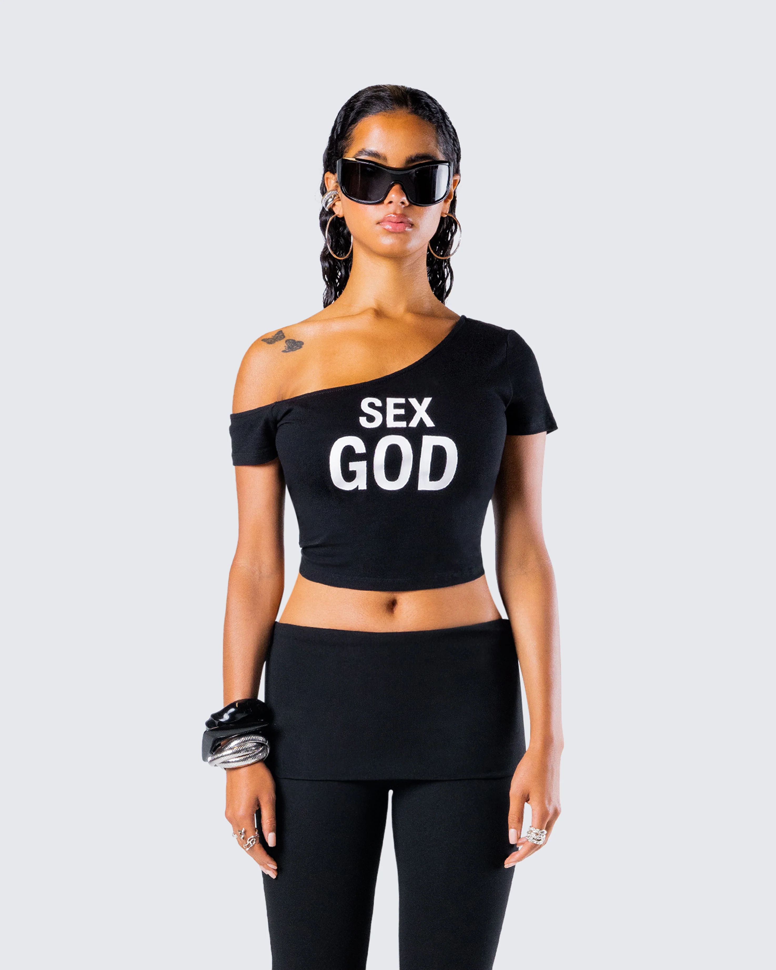 Karen Black Jersey Graphic Top - Image 4