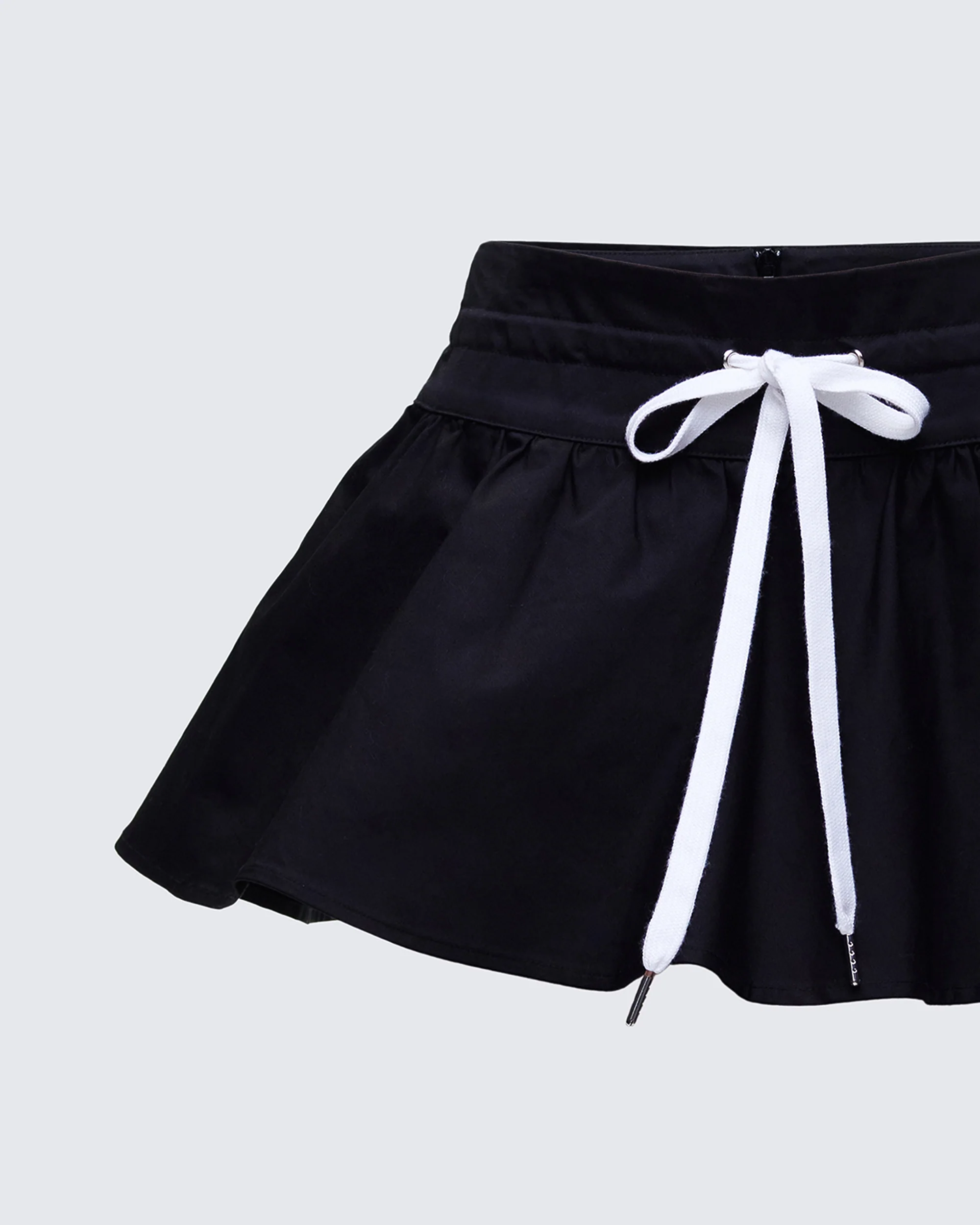 Kata Black Flounce Mini Skirt - Image 8