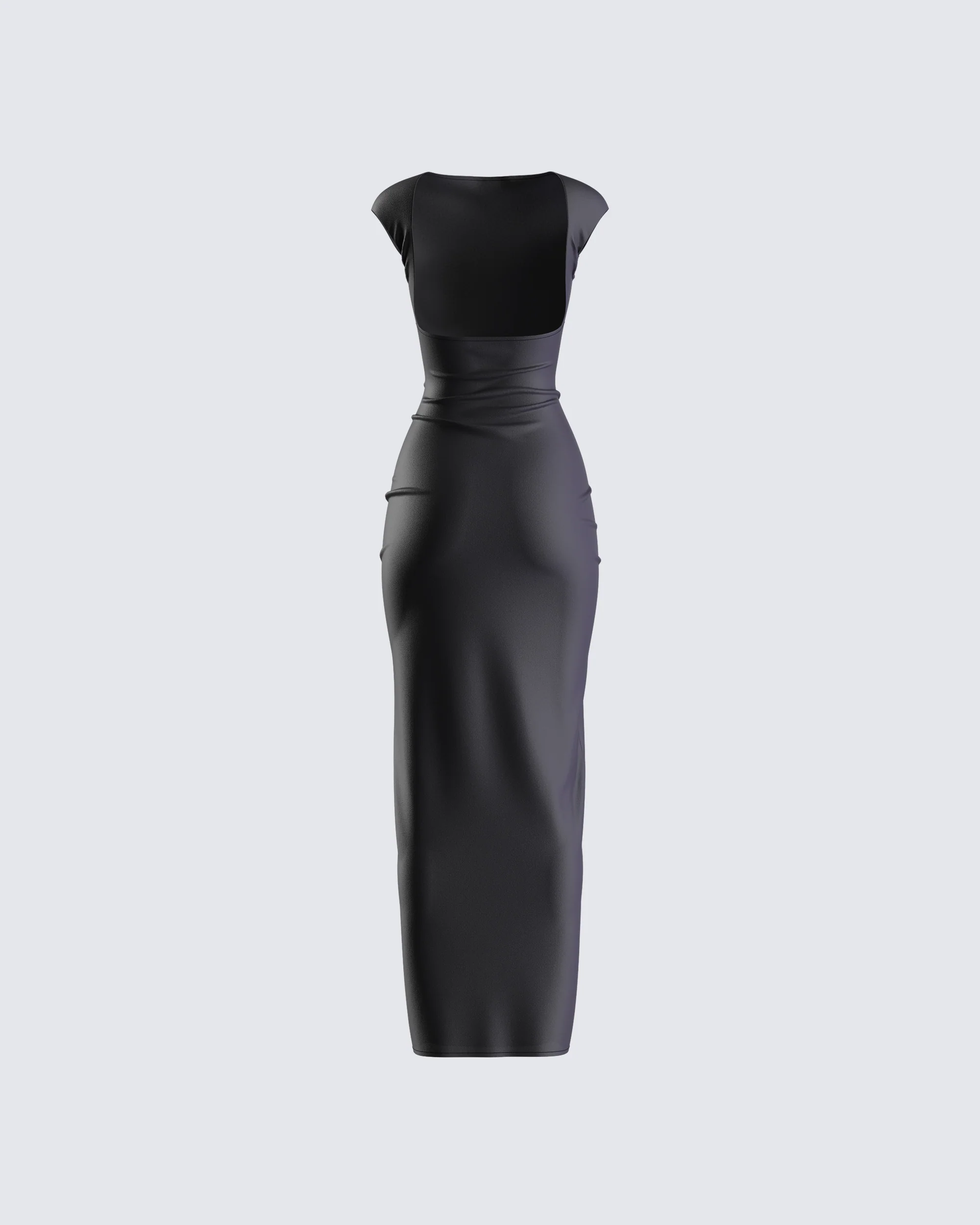 Kath Black Jersey Backless Dress - Image 3