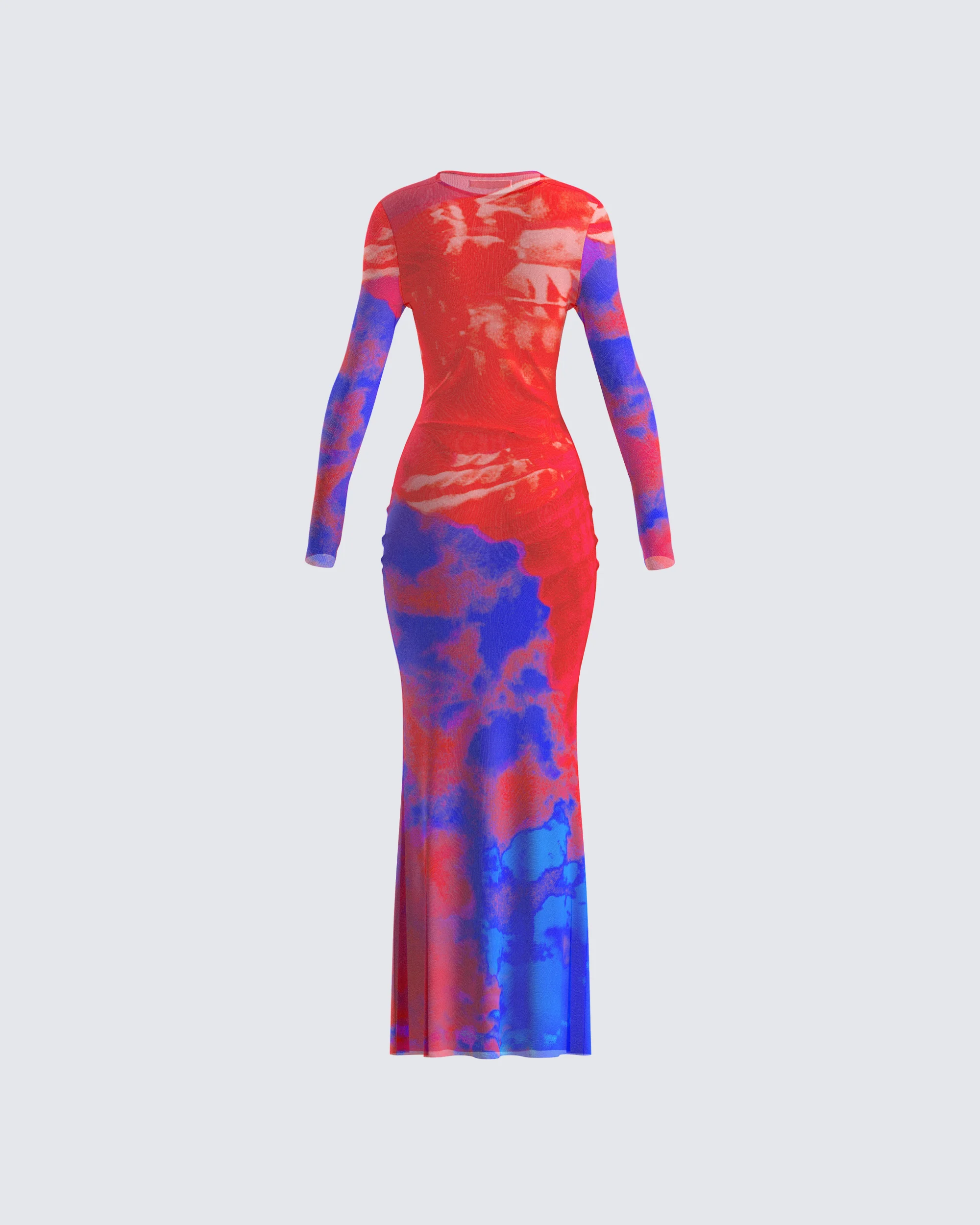 Kavya Multi Print Mesh Maxi Dress - Image 3