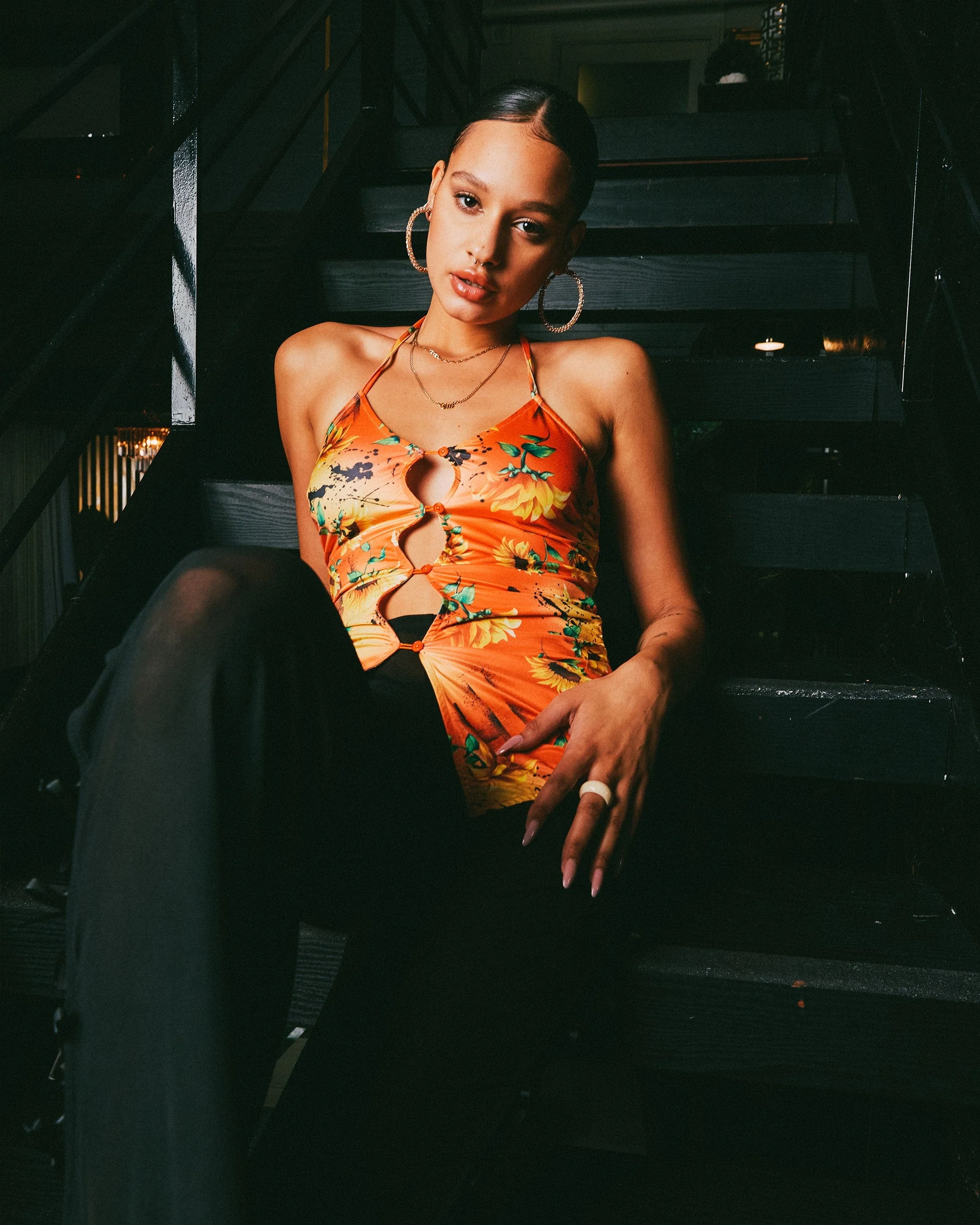 Kenji Sunflower Print Top - Image 4